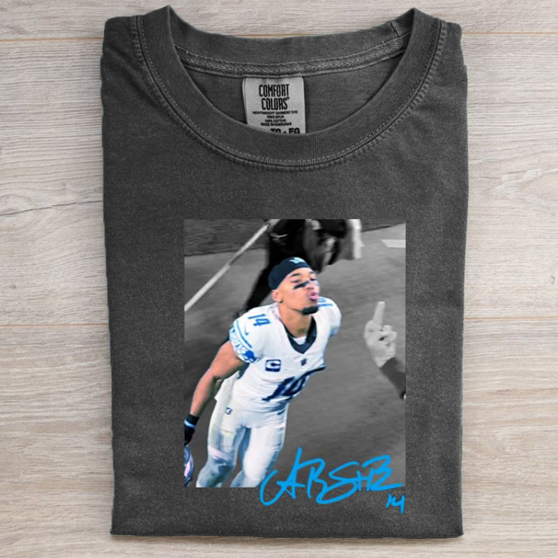 DETROIT FOOTBALL AMON-RA FUNNY MEME WITH GREEN BAY FAN UNISEX T-SHIRT