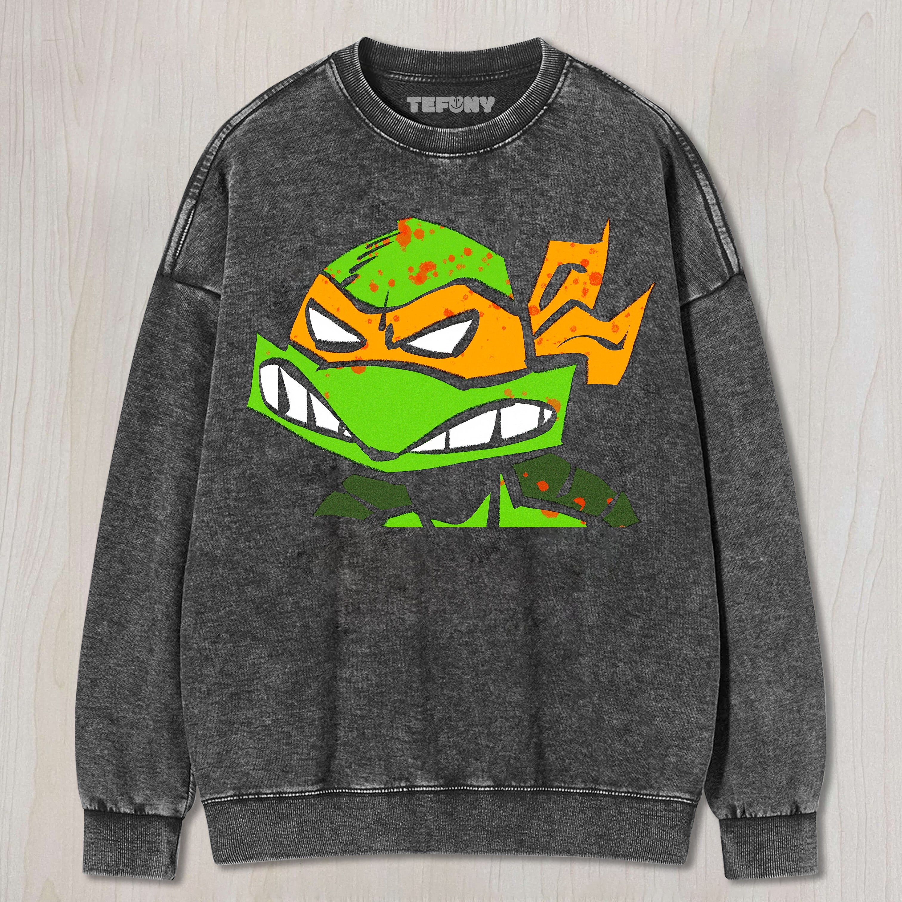 TEENAGE MUTANT NINJA TURTLES ANGRY FACE VINTAGE UNISEX TEE, TANK TOP, LAYERED LS, SWEATSHIRT & HOODIE