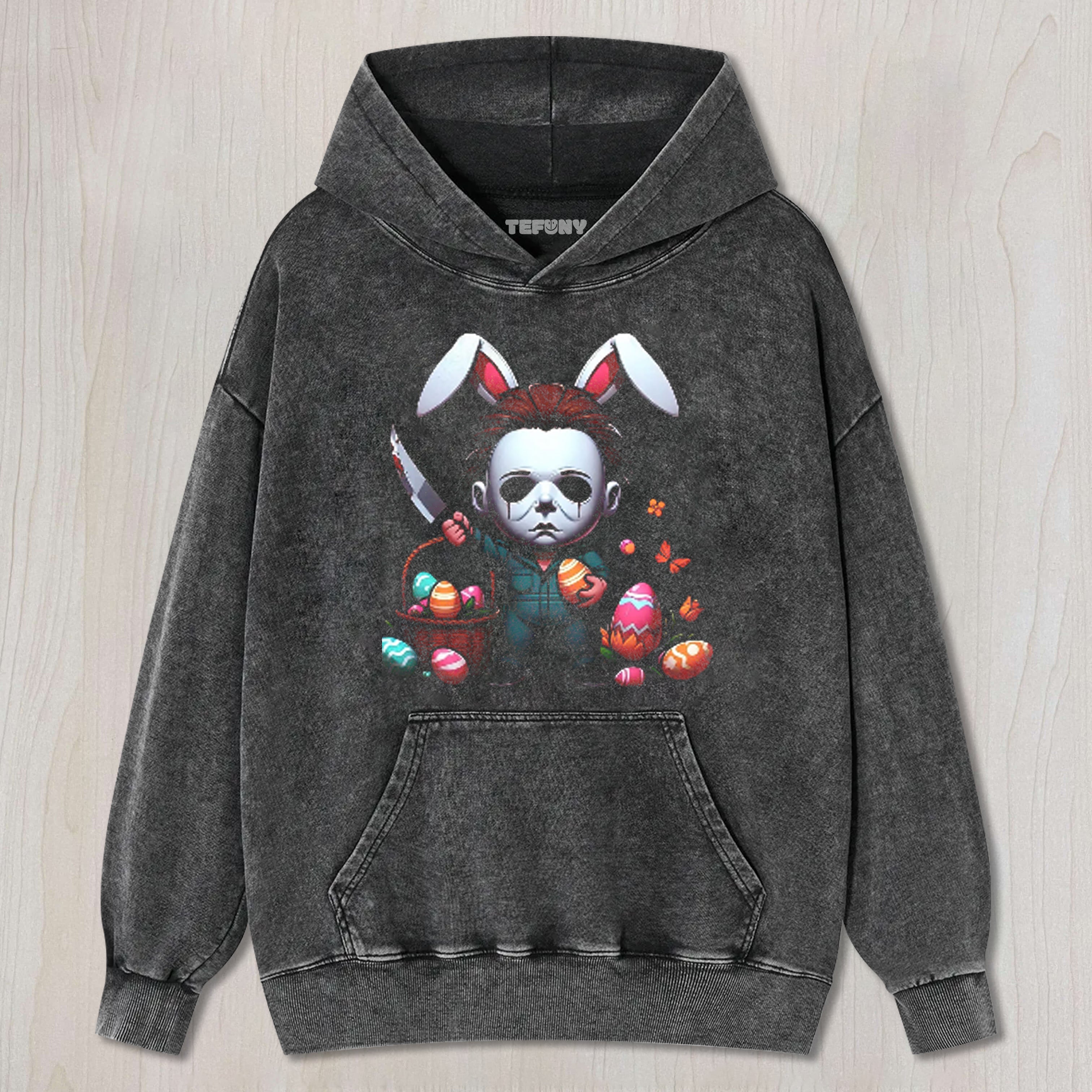 EASTER MICHAEL MYERS HORROR PARODY VINTAGE WASHED TEE & SWEAT & HOOD