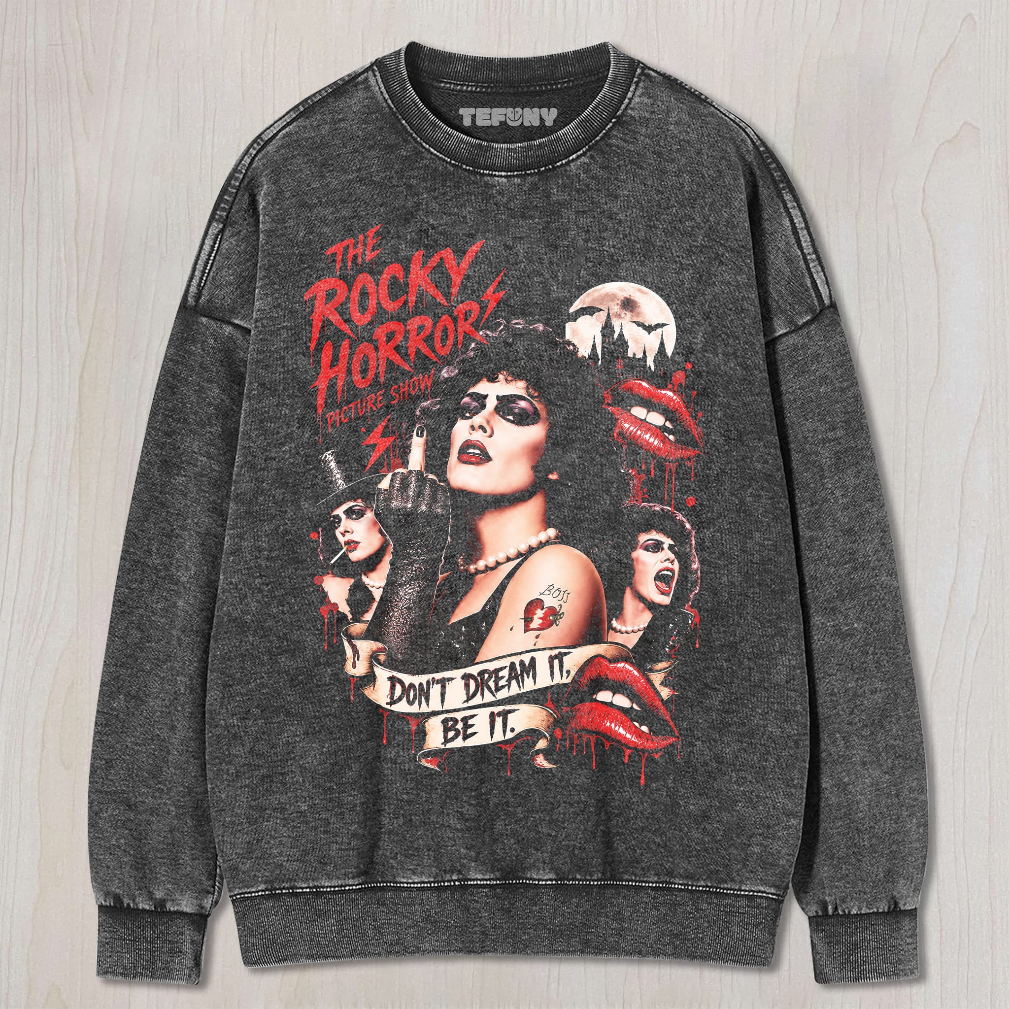 TIM CURRY ROCKY-HORROR V3 UNISEX TEE, TANK TOP, LAYERED LS, SWEATSHIRT & HOODIE