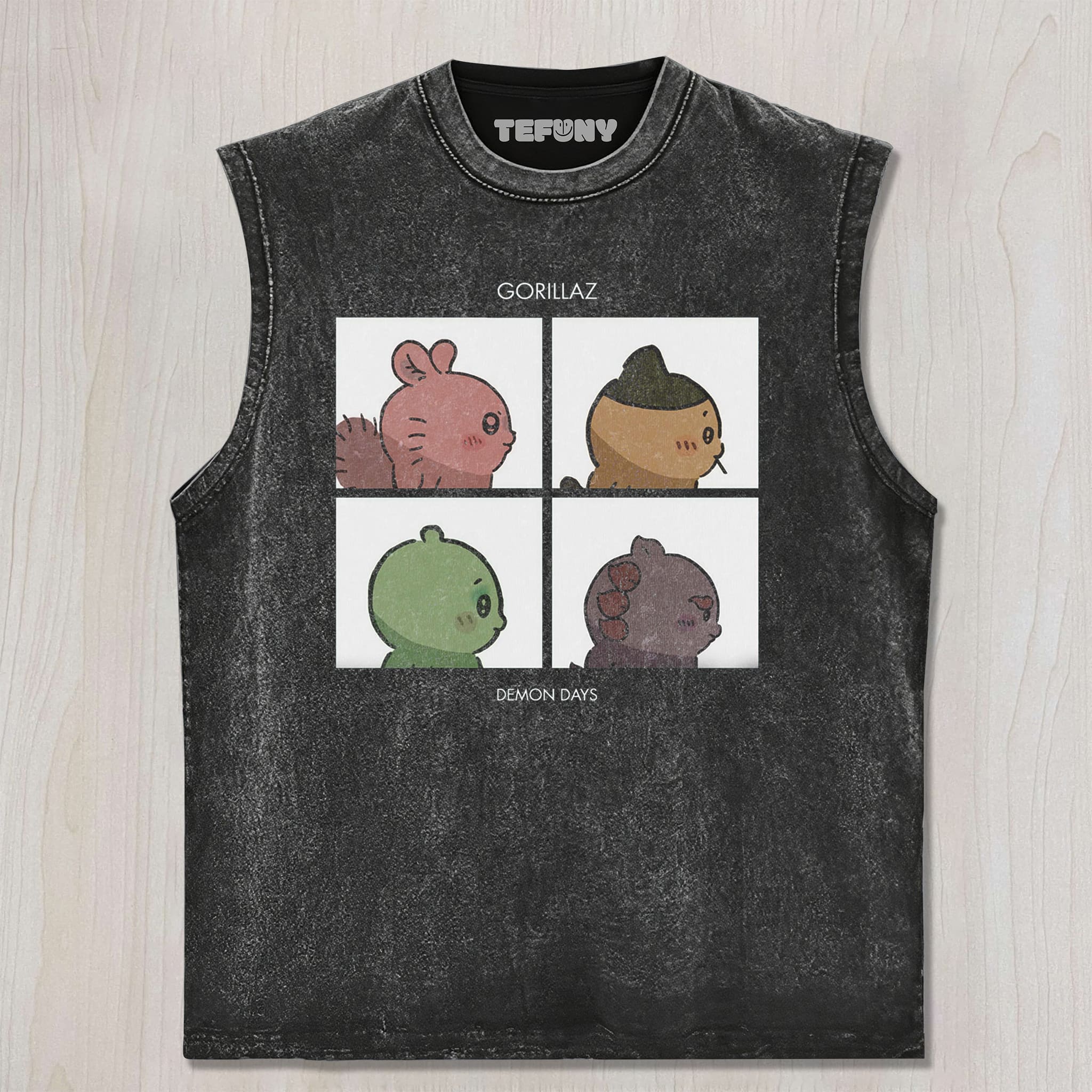 4-PANEL CARTOON HEADS UNISEX TEE, TANK TOP, LAYERED LS, SWEATSHIRT & HOODIE