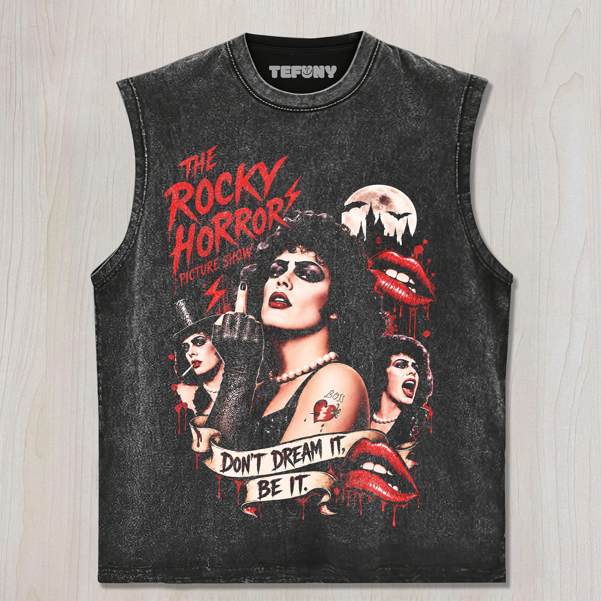 TIM CURRY ROCKY-HORROR V3 UNISEX TEE, TANK TOP, LAYERED LS, SWEATSHIRT & HOODIE