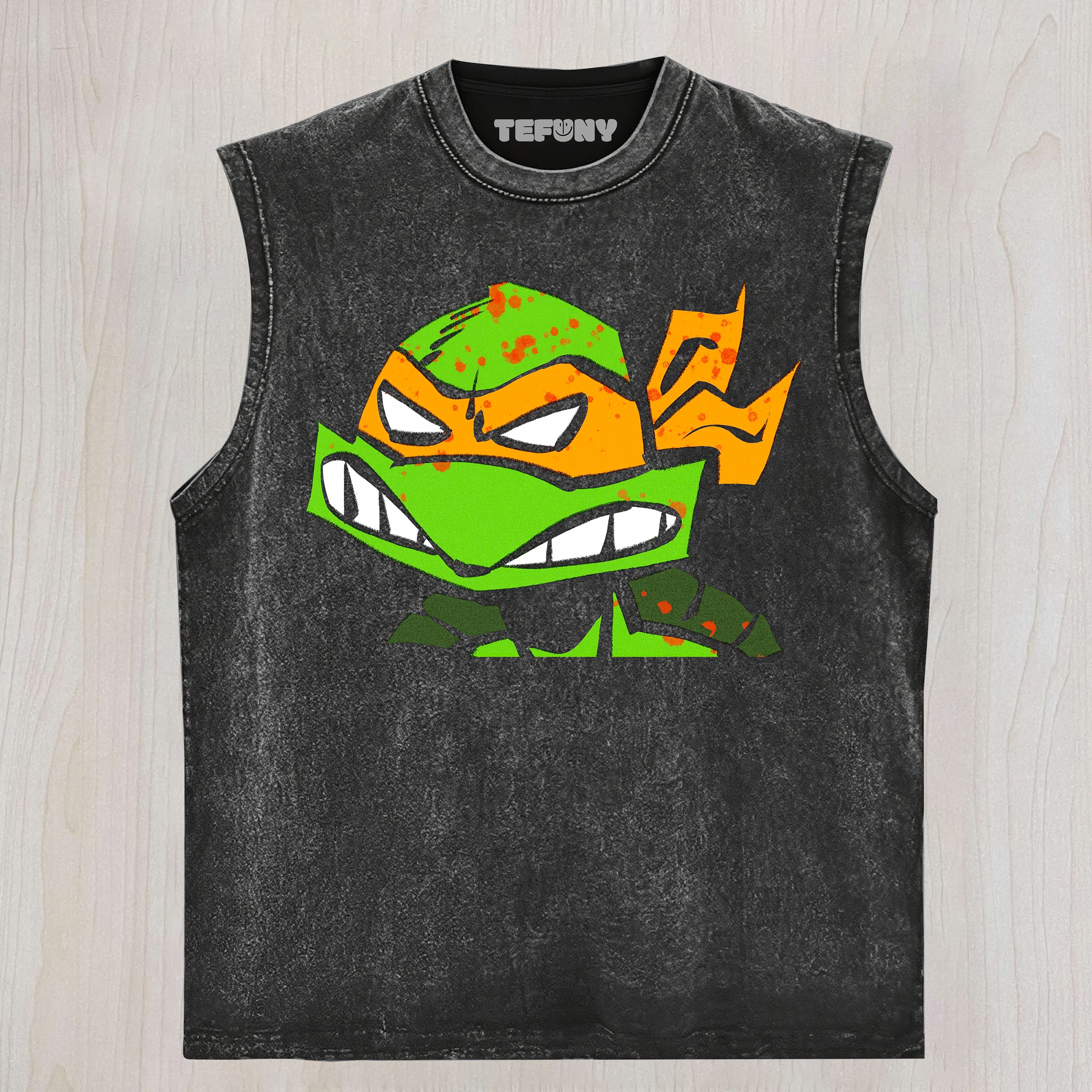 TEENAGE MUTANT NINJA TURTLES ANGRY FACE VINTAGE UNISEX TEE, TANK TOP, LAYERED LS, SWEATSHIRT & HOODIE