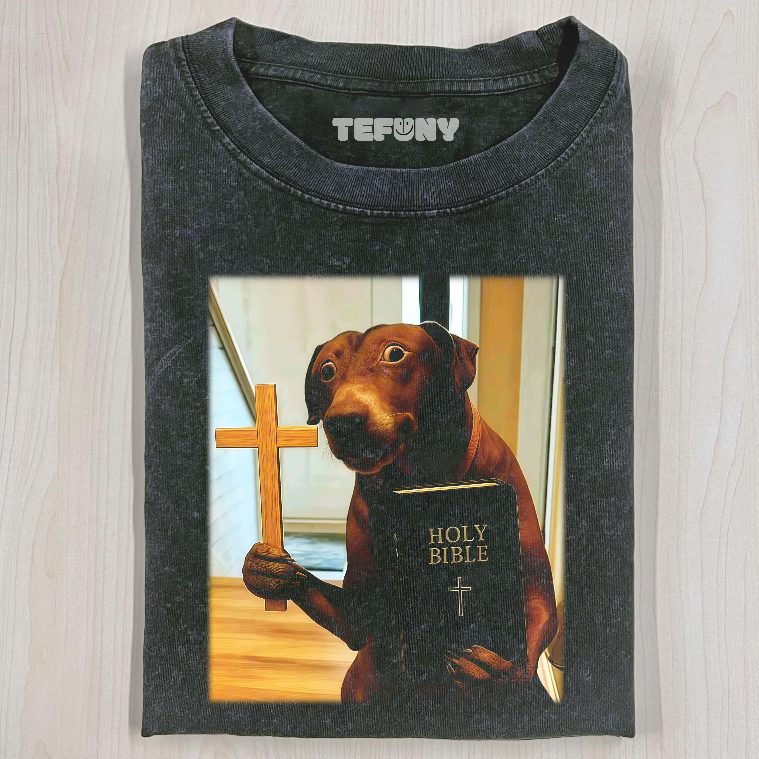 FUNNY RELIGIOUS DOG T-SHIRT