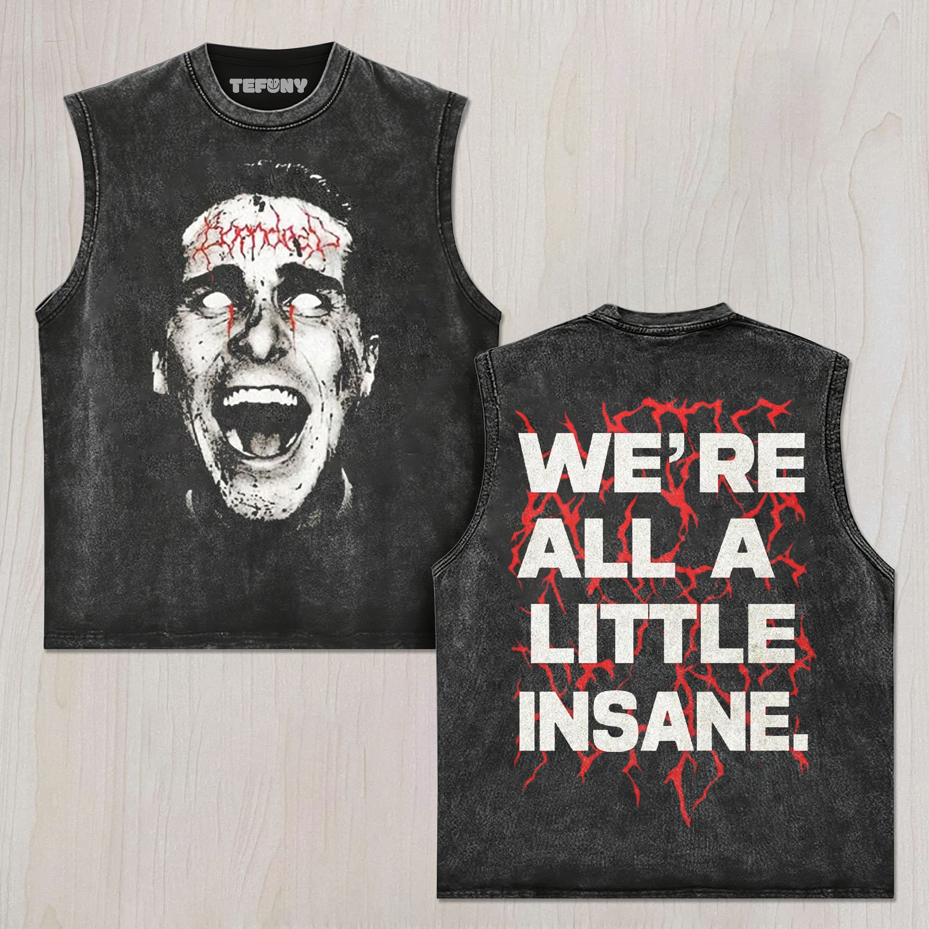 ACID WASH HORROR UNISEX TEE, TANK TOP, LAYERED LS, SWEATSHIRT & HOODIE