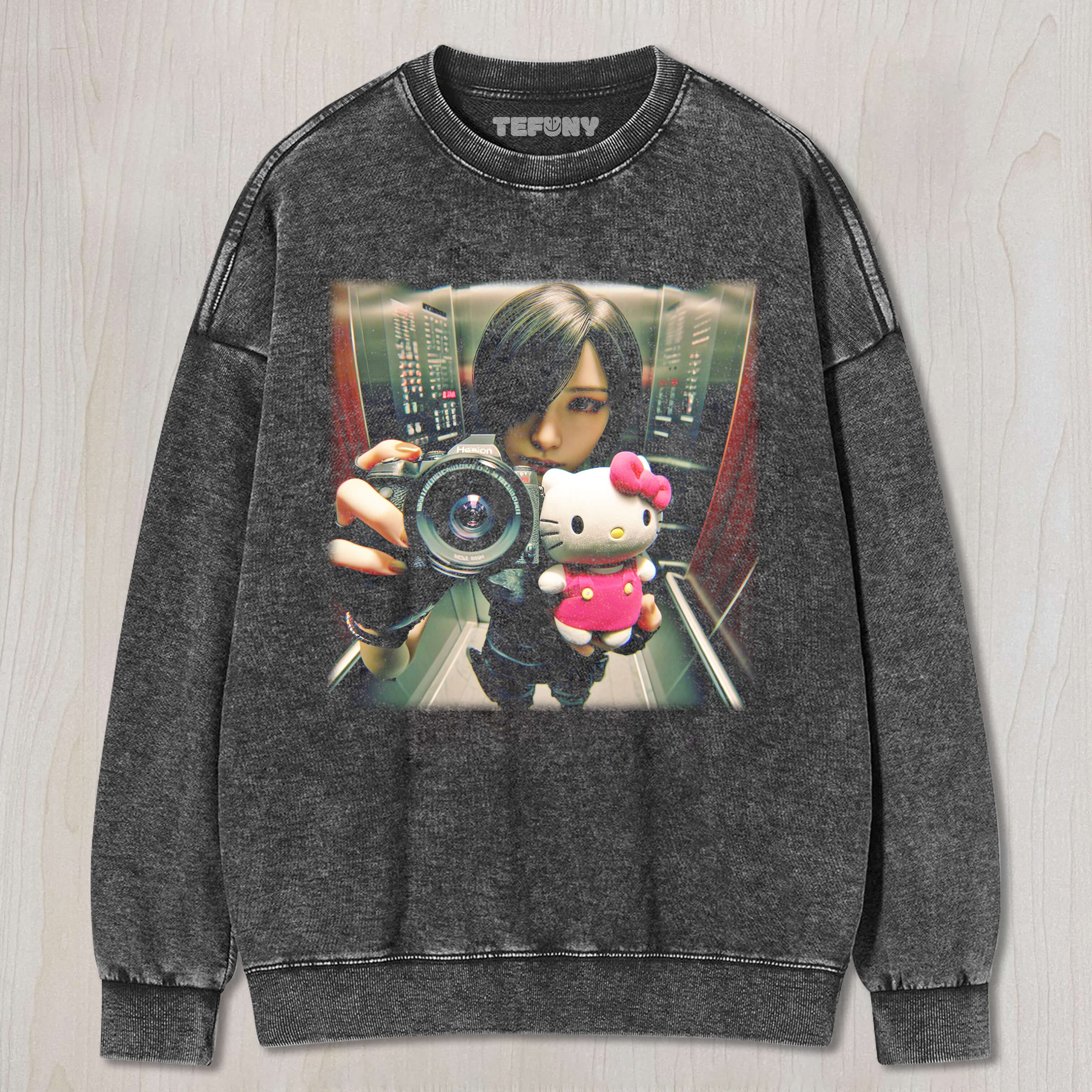 ADA HOLDING A CAMERA T-SHIRT