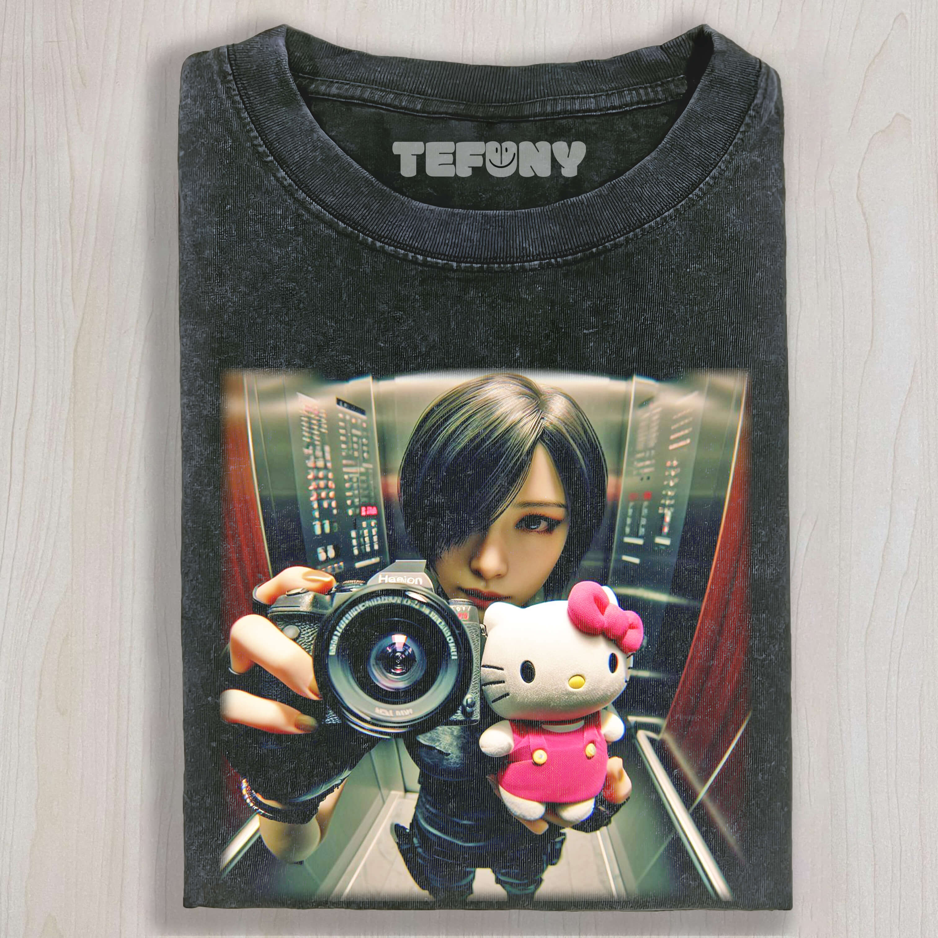 ADA HOLDING A CAMERA T-SHIRT