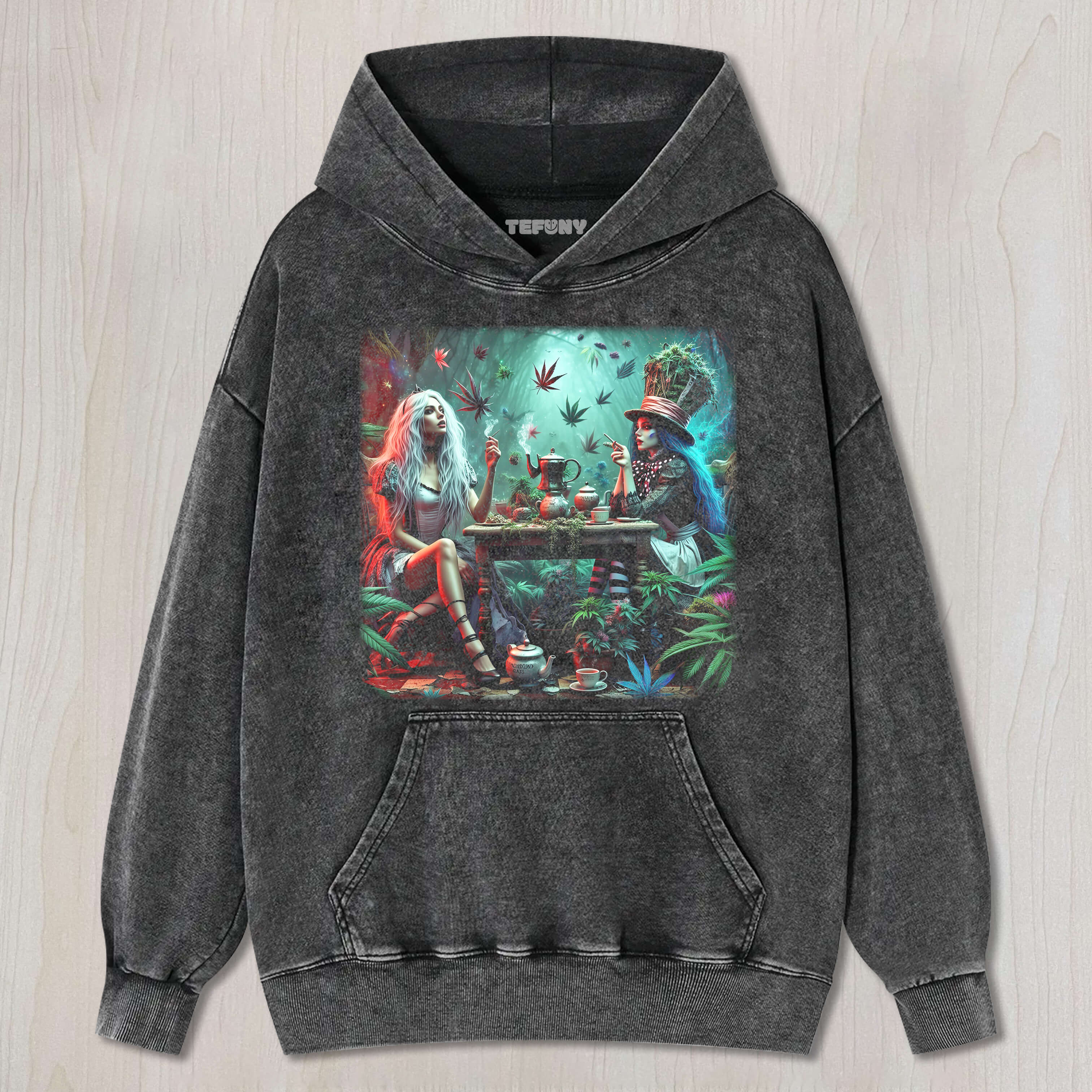 ALICE AND MAD HATTER SMOKE TEE & SWEAT & HOOD