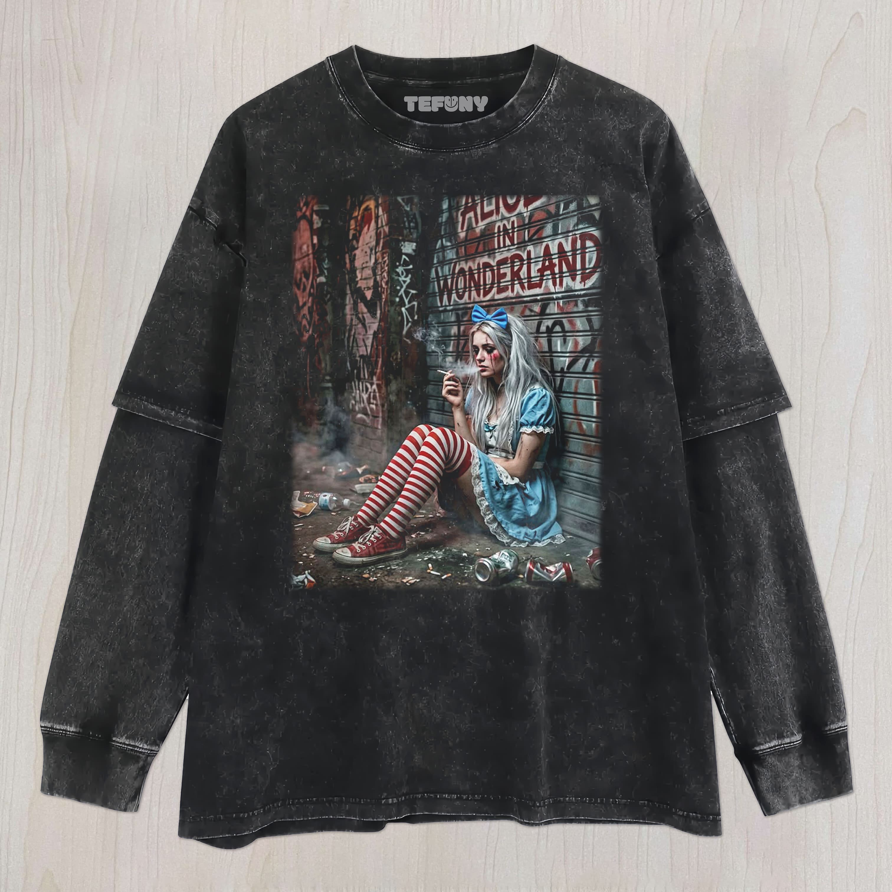 ALICE IN WONDERLAND N2 UNISEX TEE, TANK TOP, LAYERED LS, SWEATSHIRT & HOODIE