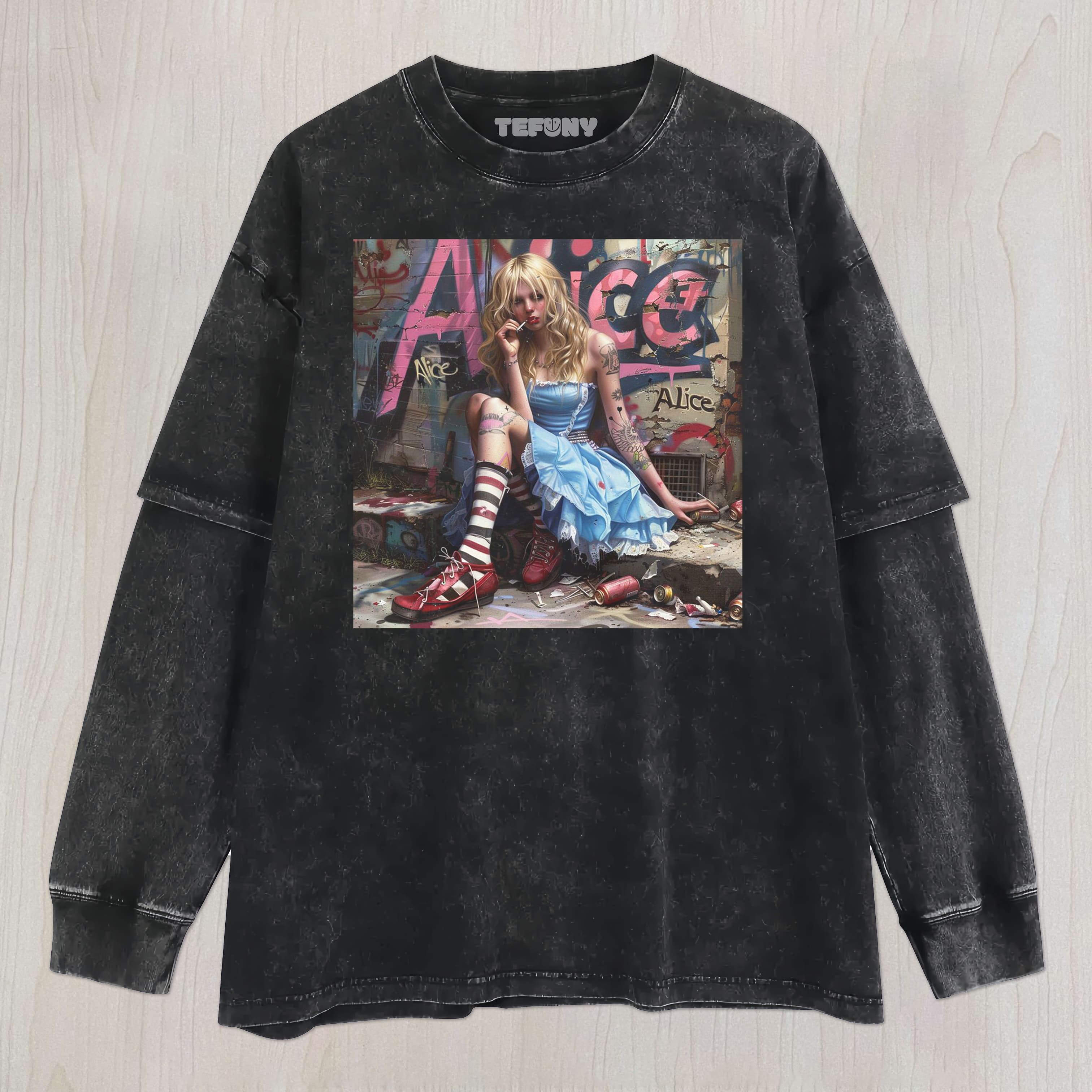 ALICE IN WONDERLAND N3 UNISEX TEE, TANK TOP, LAYERED LS, SWEATSHIRT & HOODIE