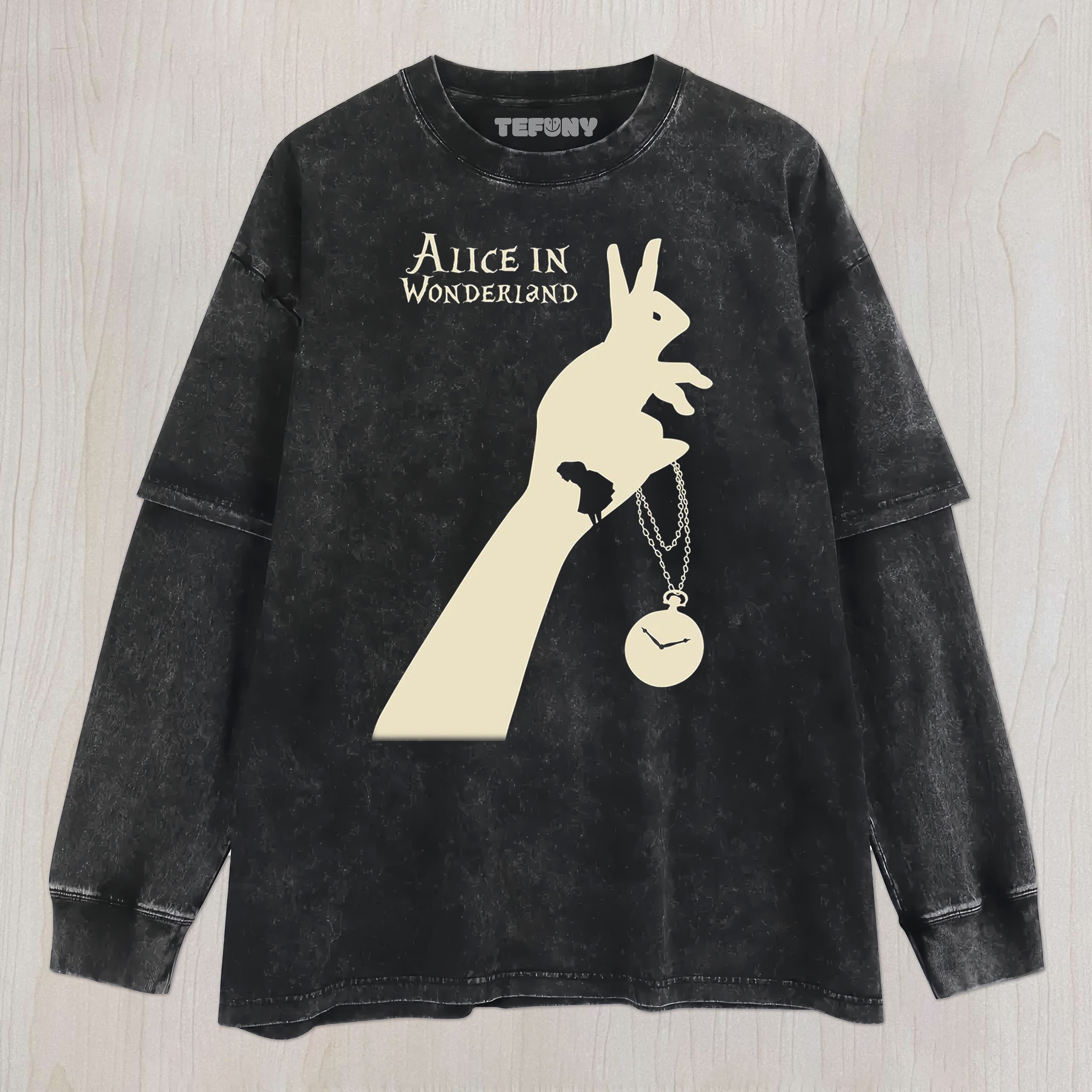 ALICE IN WONDERLAND N5 UNISEX TEE, TANK TOP, LAYERED LS, SWEATSHIRT & HOODIE