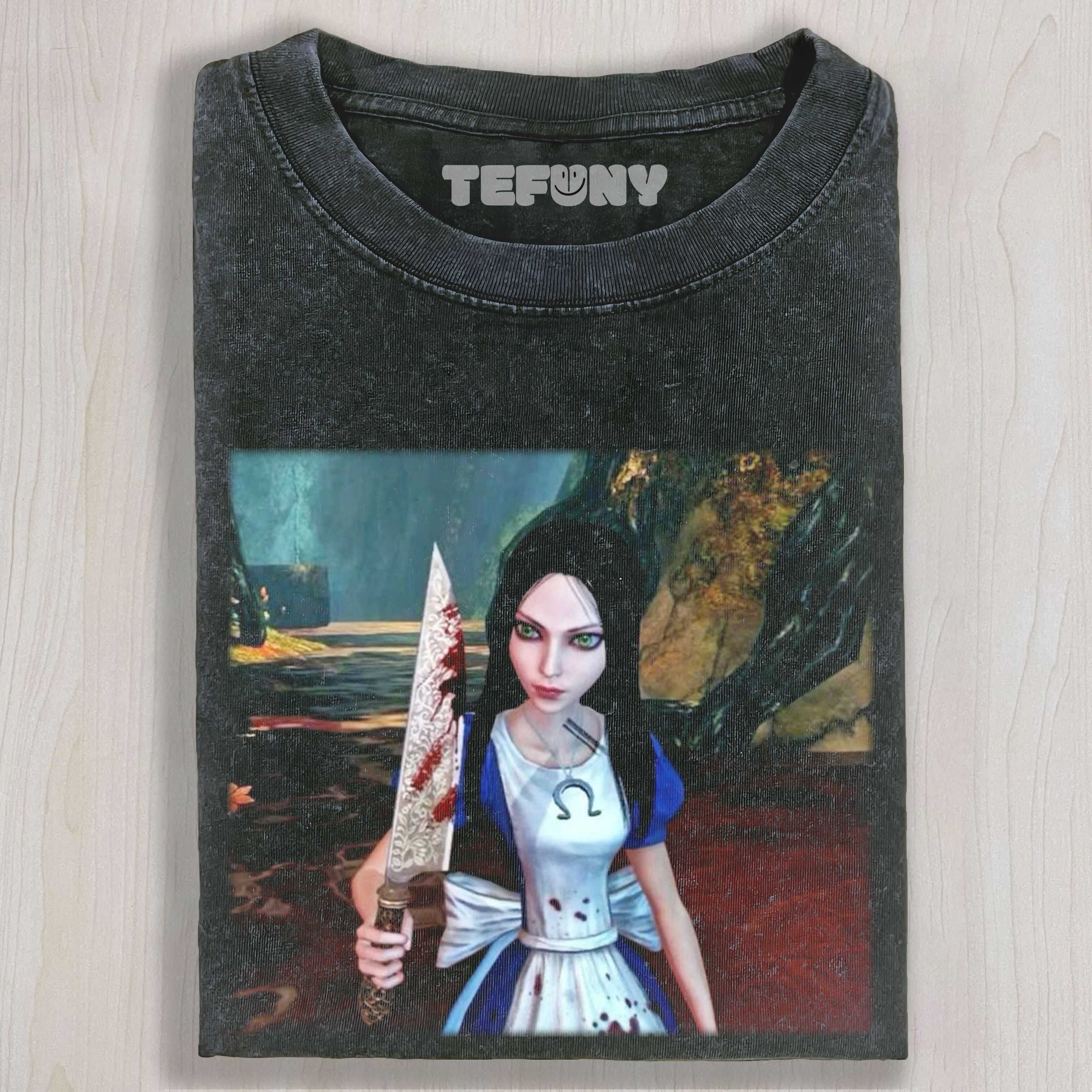 ALICE MADNESS RETURNS V2 UNISEX TEE, TANK TOP, LAYERED LS, SWEATSHIRT & HOODIE