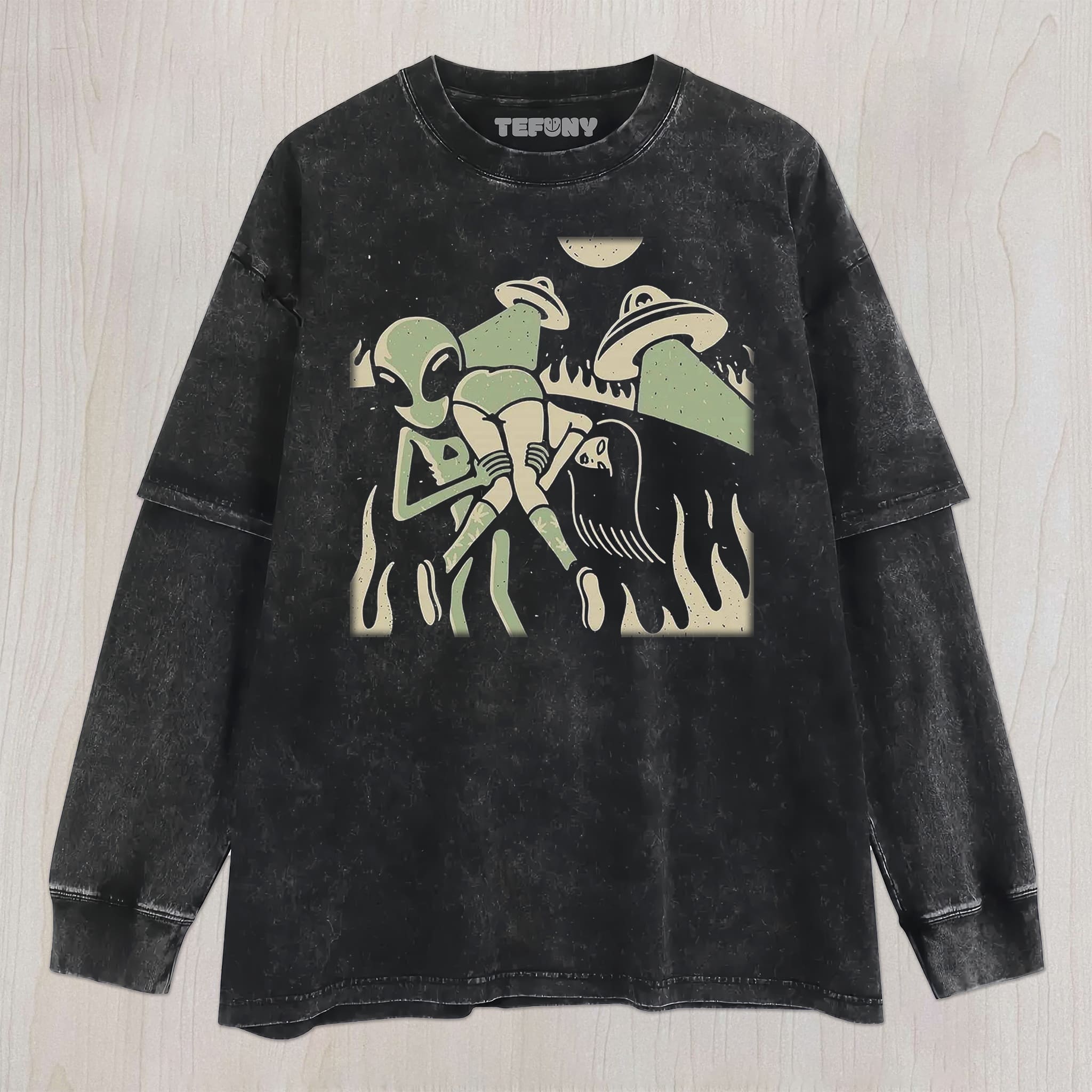 ALIEN ABDUCTION UNISEX TEE, TANK TOP, LAYERED LS, SWEATSHIRT & HOODIE