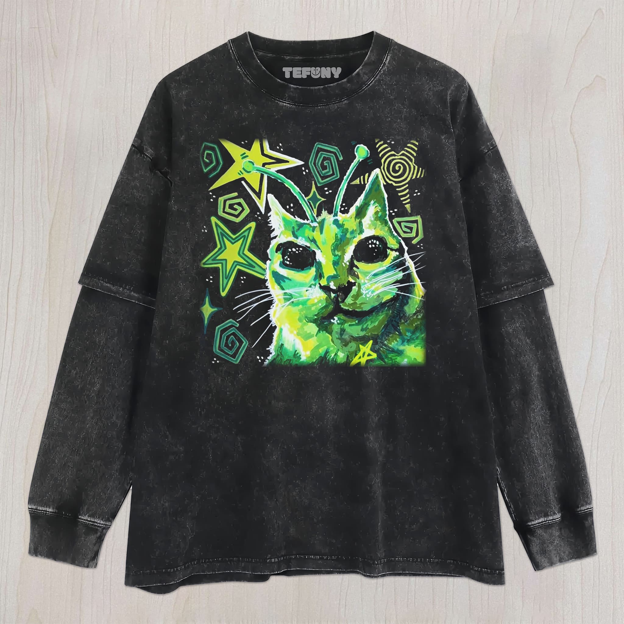 ALIEN CAT UNISEX TEE, TANK TOP, LAYERED LS, SWEATSHIRT & HOODIE