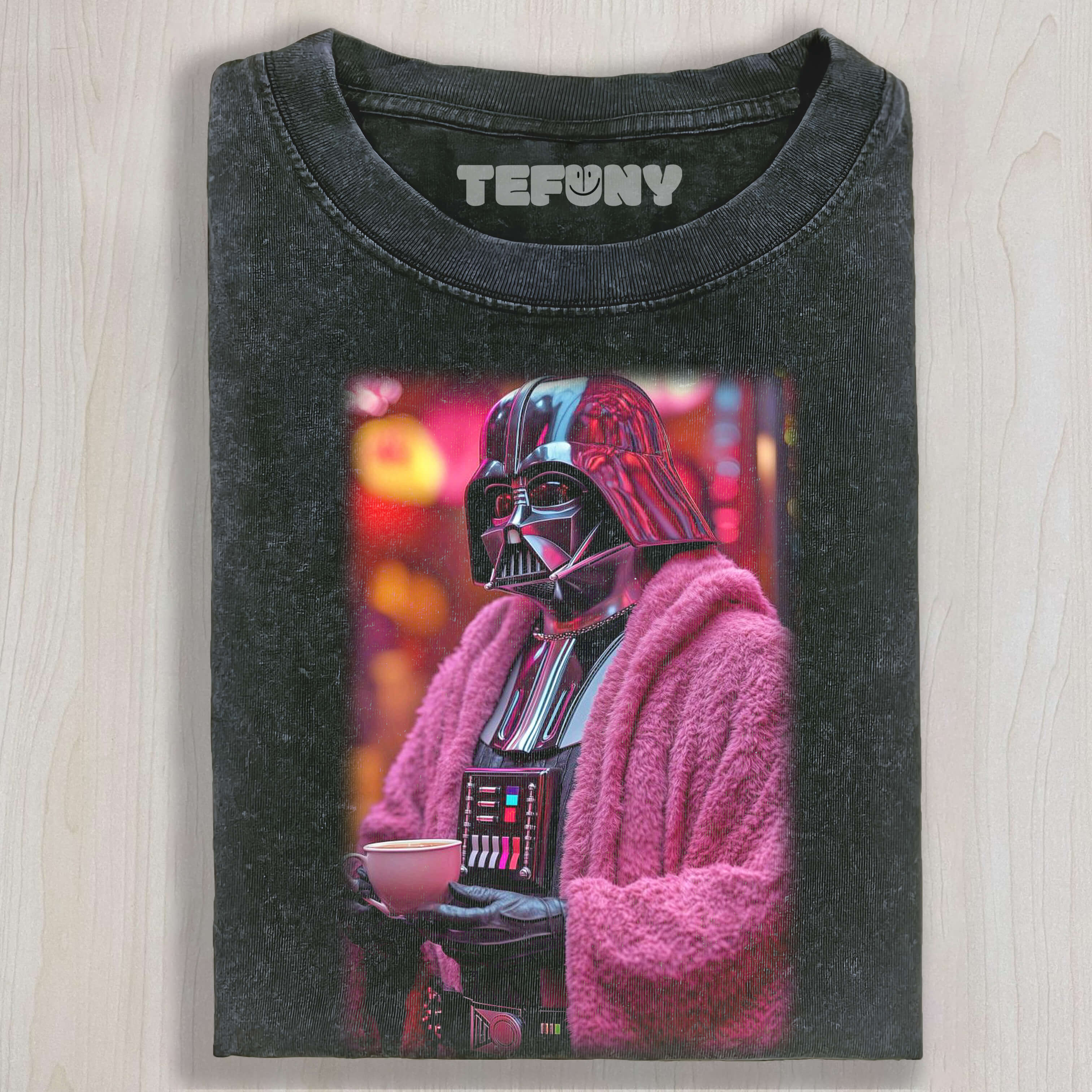 ANAKIN SKYWALKER IN PINK CLOTHES DRINKING COFFEE T-SHIRT
