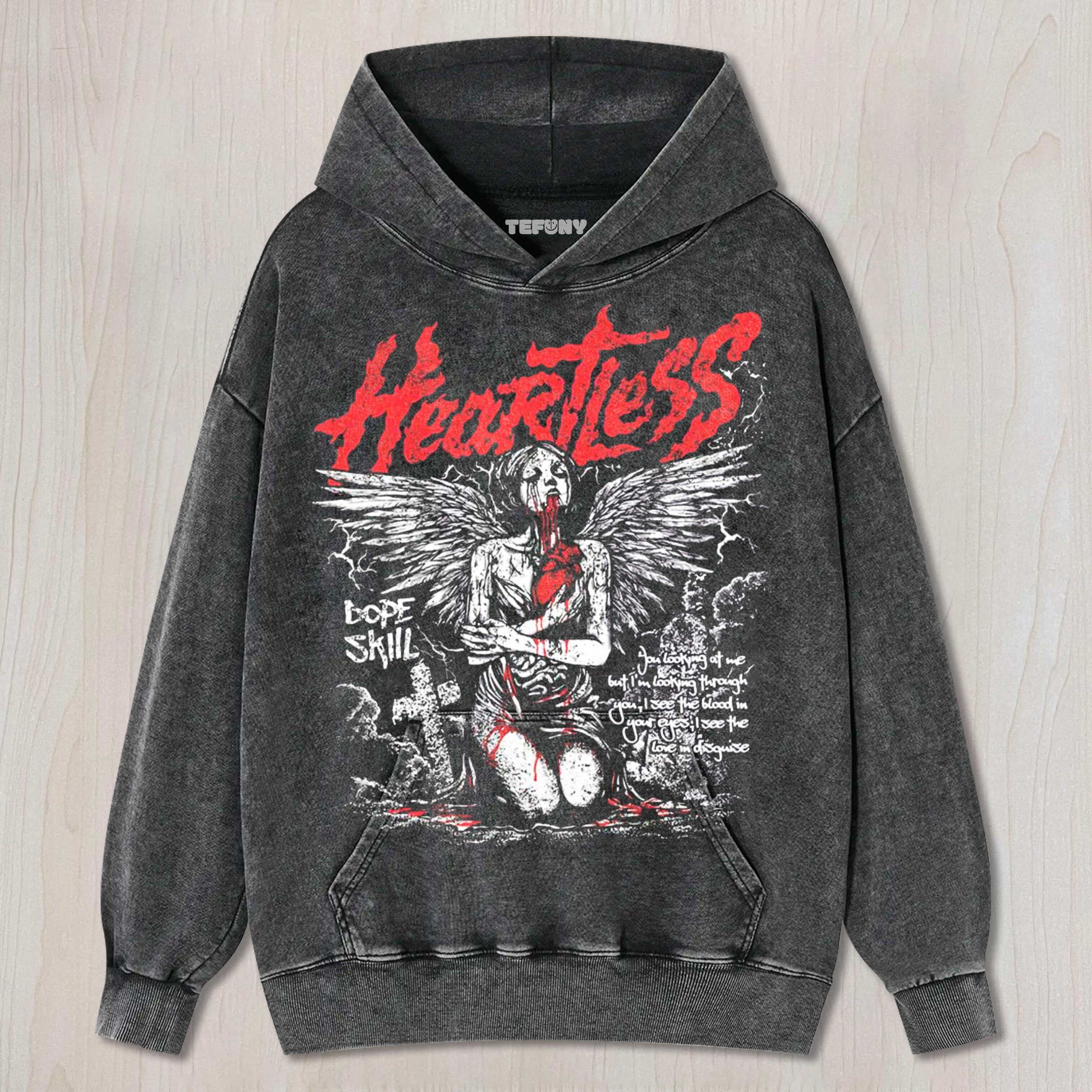 ANGEL WITH A PIERCED HEART T-SHIRT