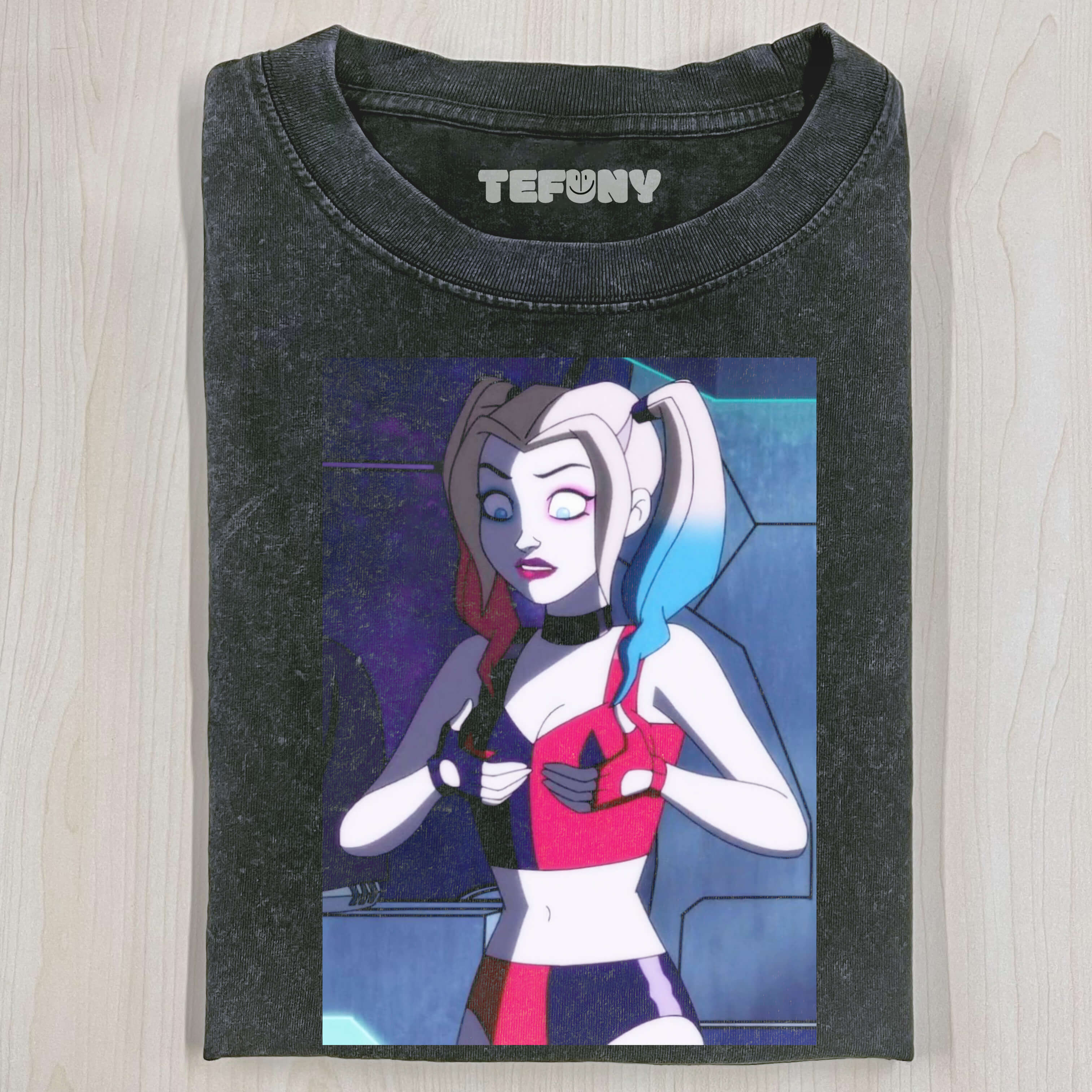 ANIME HARLEY QUINN TOUCHING BREASTS T-SHIRT