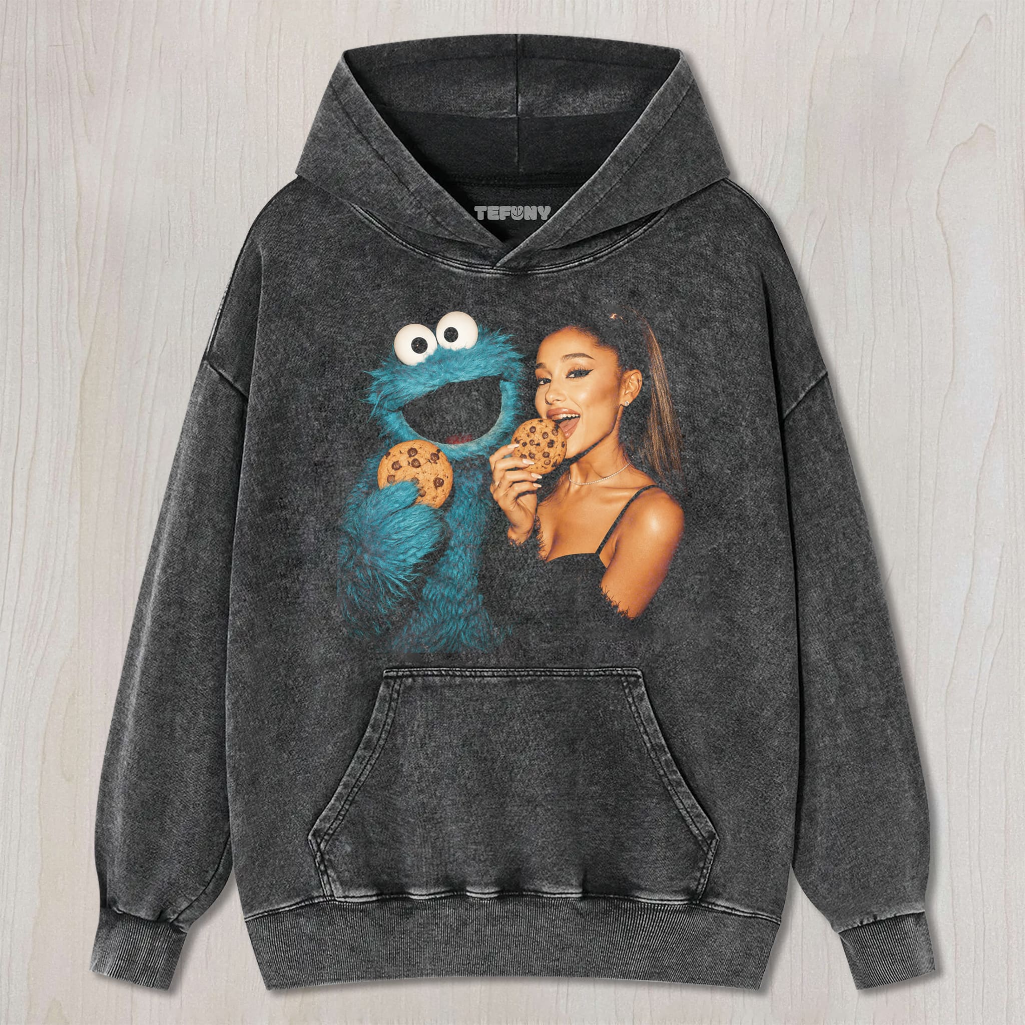 ARIANA GRANDE AND COOKIE MONSTER UNISEX TEE, TANK TOP, LAYERED LS, SWEATSHIRT & HOODIE