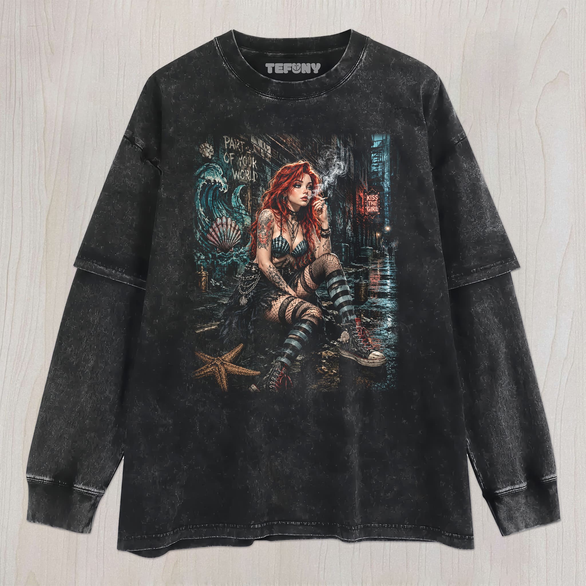 ARIEL EMO UNISEX TEE, TANK TOP, LAYERED LS, SWEATSHIRT & HOODIE