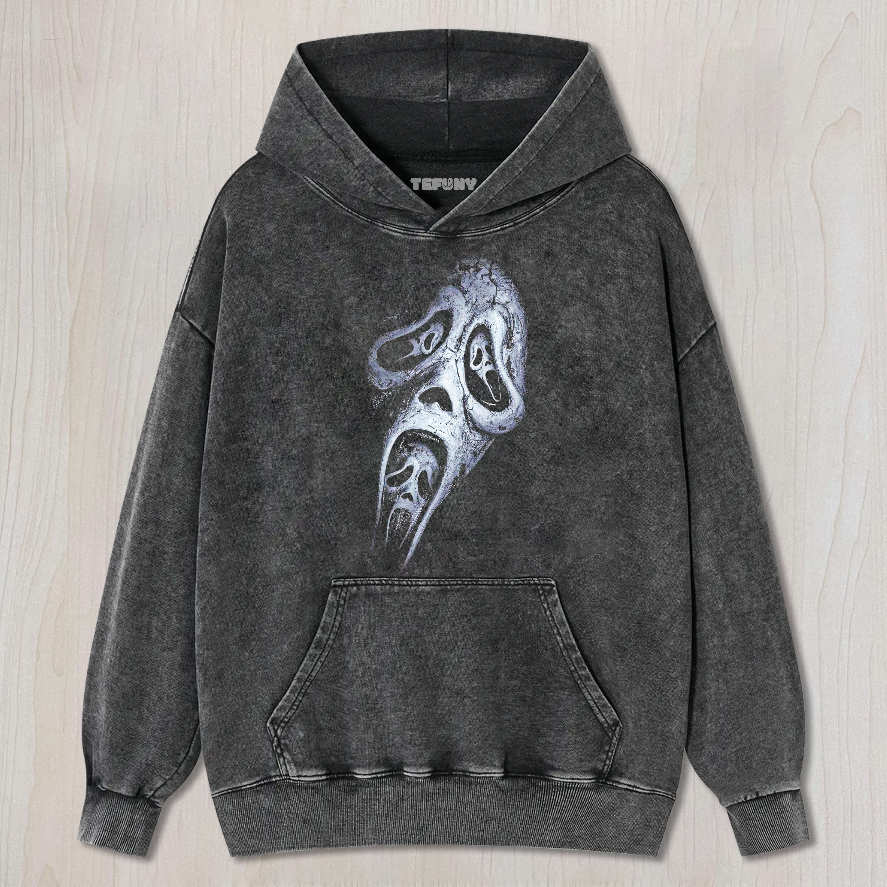 A GHOST FACE HIDDEN WITHIN A GHOST FACE T-SHIRT