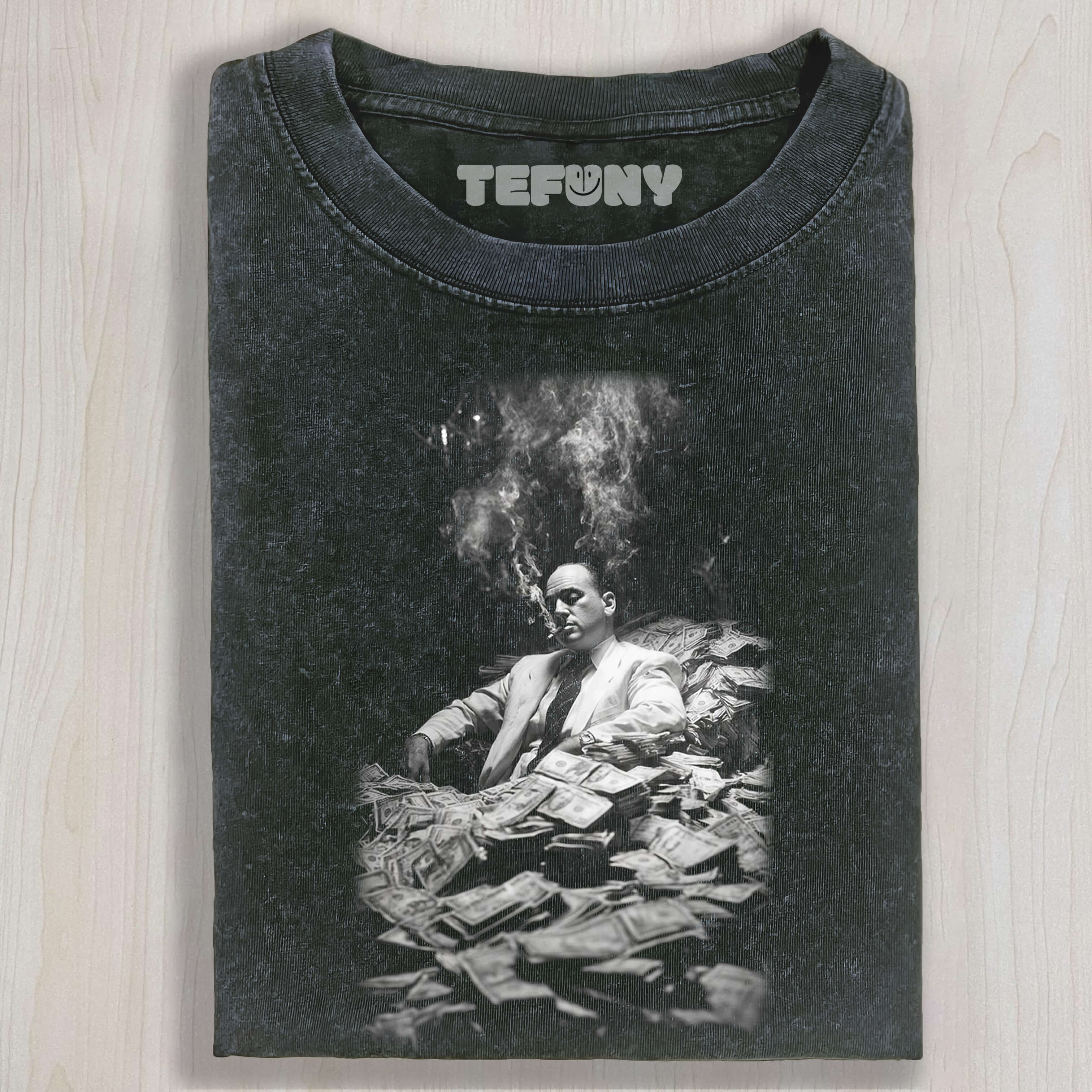 A MAN IN A PILE OF MONEY TEE & SWEAT & HOOD