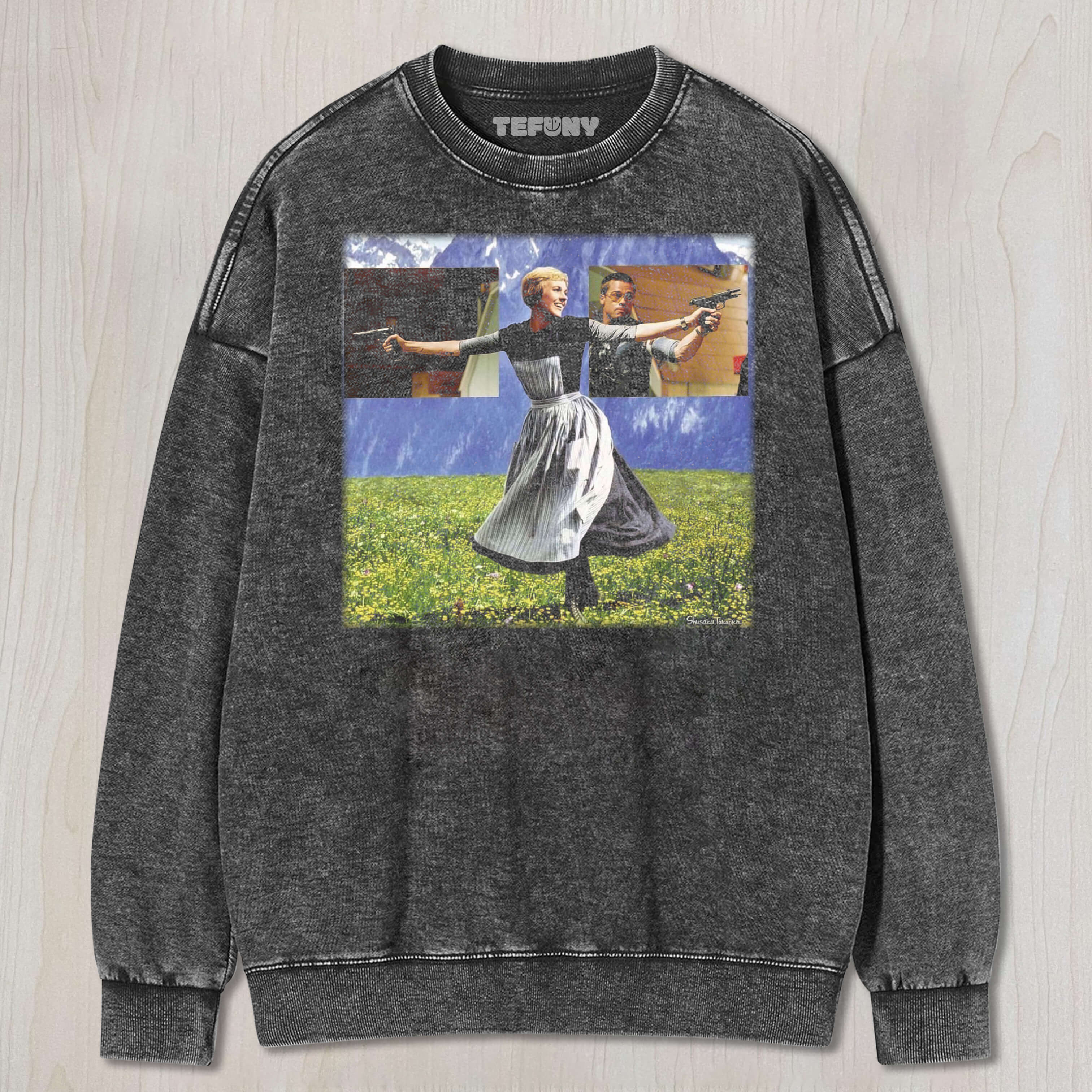 A WOMAN HOLDING TWO GUNS TEE & SWEAT & HOOD