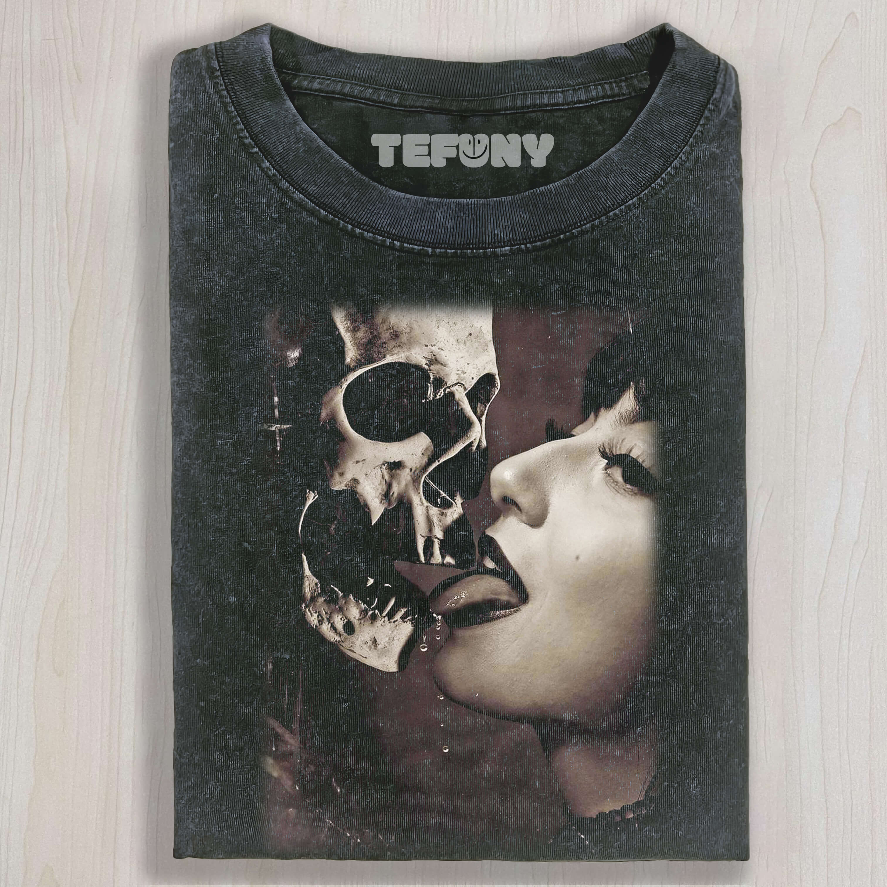 A WOMAN KISSES A SKELETON T-SHIRT & LONG SLEEVES & HOODIES