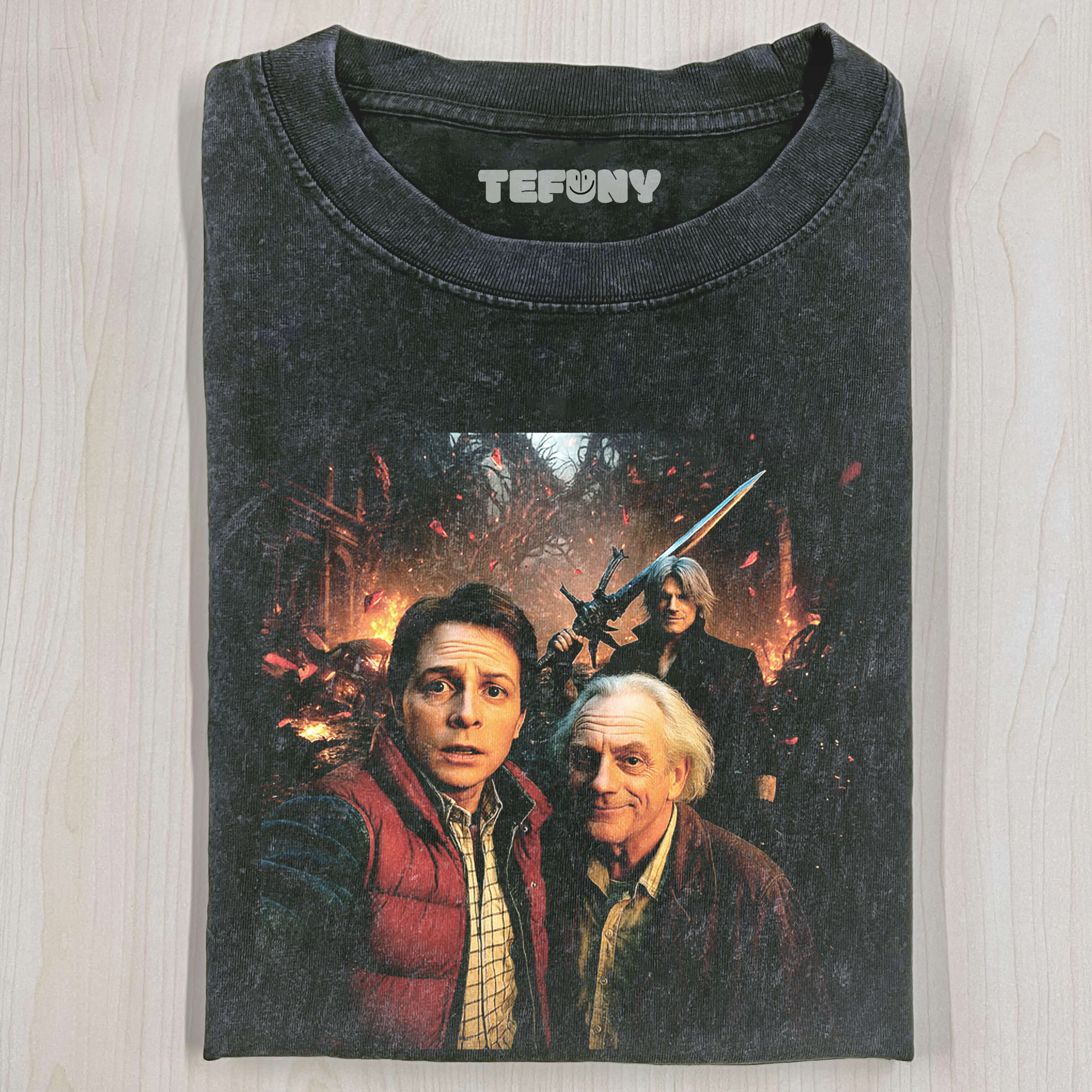 BACK TO THE FUTURE & DEVIL MAY CRY 5 T-SHIRT