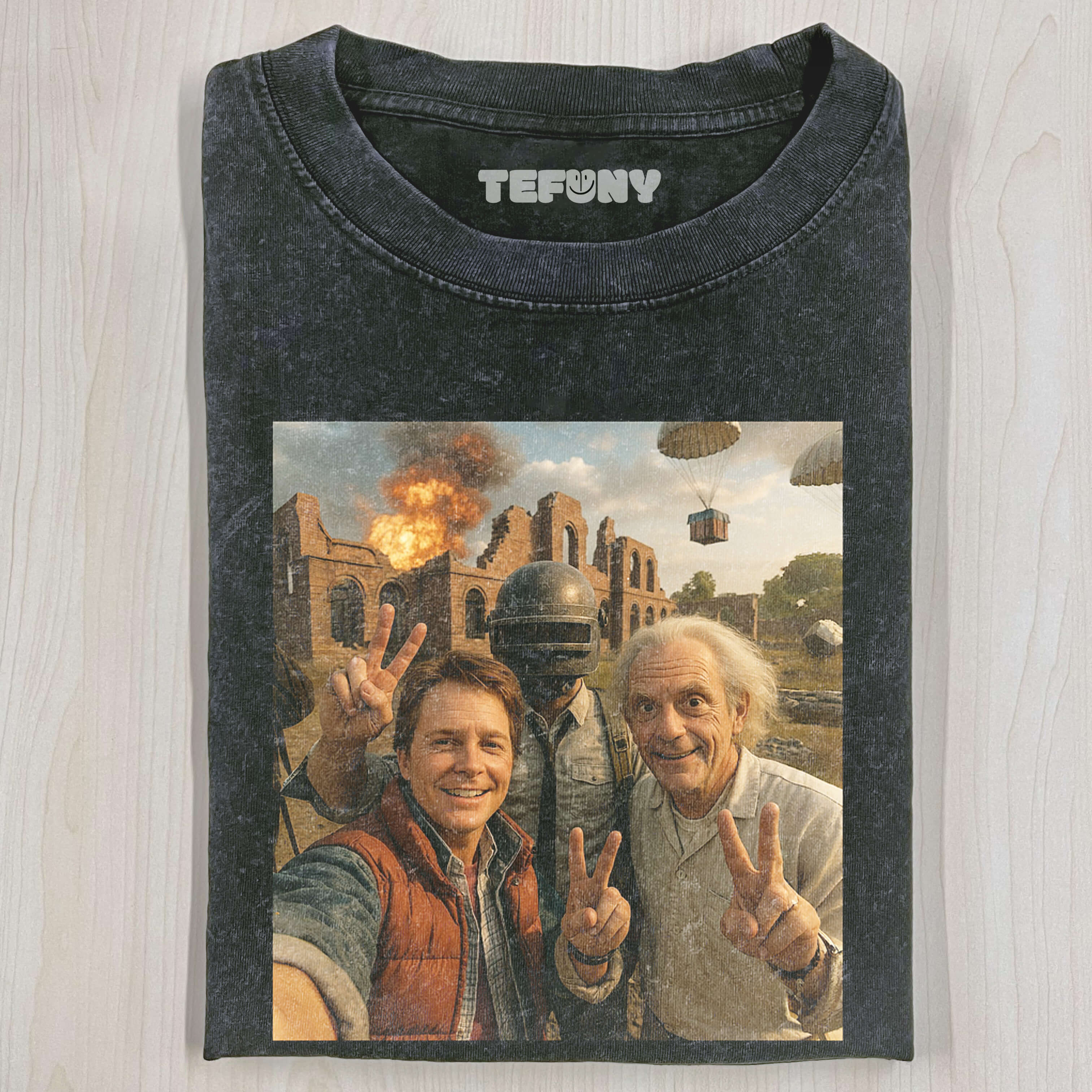 BACK TO THE FUTURE & PUBG MOBILE T-SHIRT