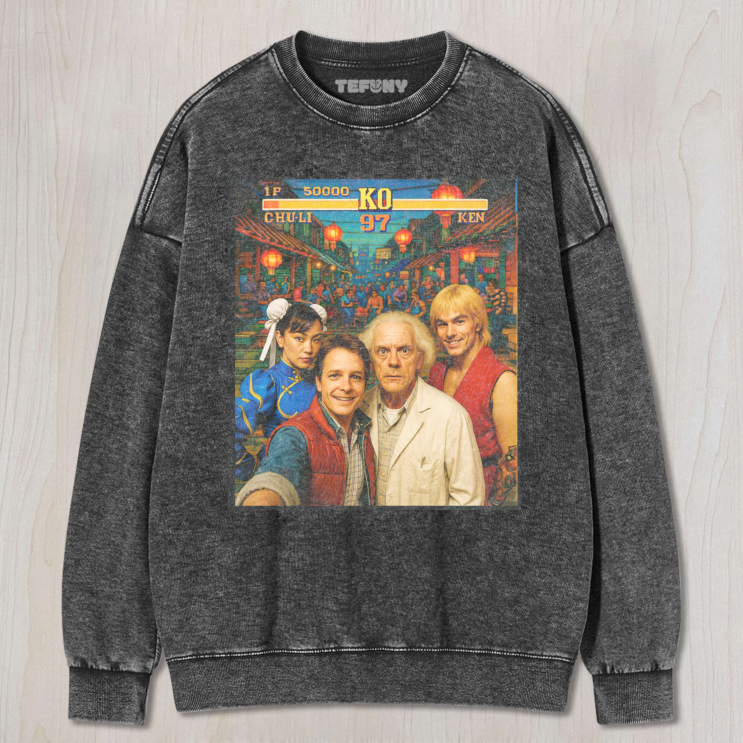 BACK TO THE FUTURE & STREET FIGHTER T-SHIRT