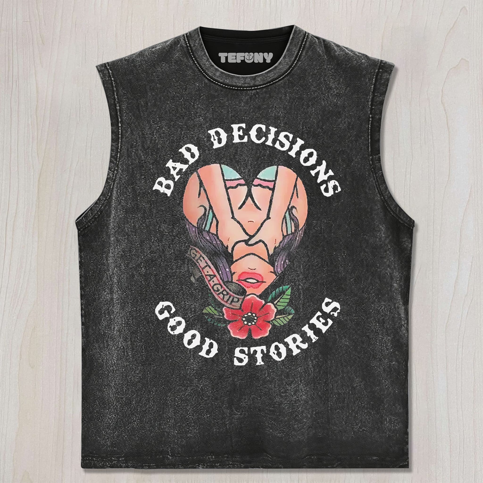 BAD DECISIONS GOOD STORIES UNISEX TEE, TANK TOP, LAYERED LS, SWEATSHIRT & HOODIE