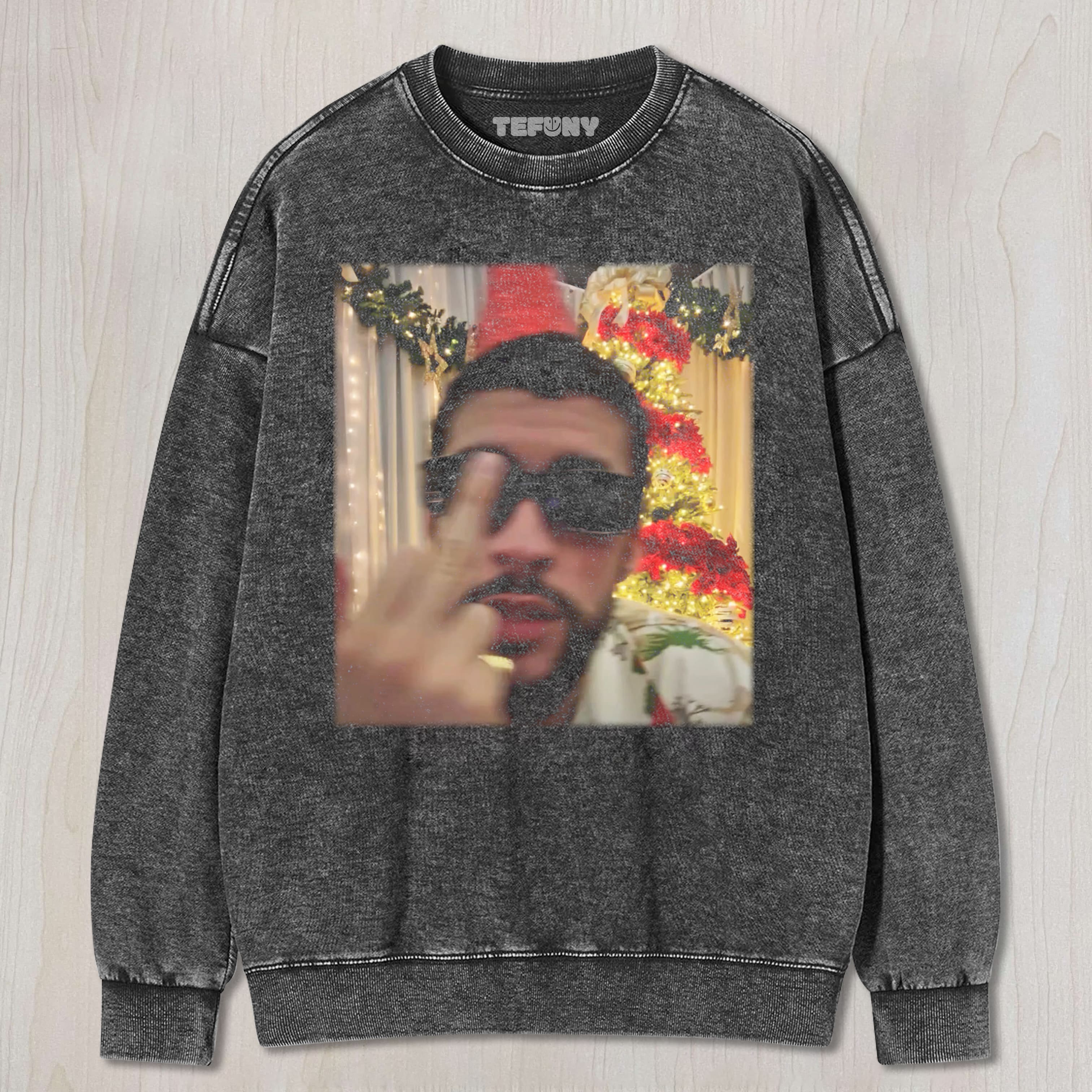 BAD BUNNY FUNNY MIDDLE FINGER TEE & SWEAT & HOOD
