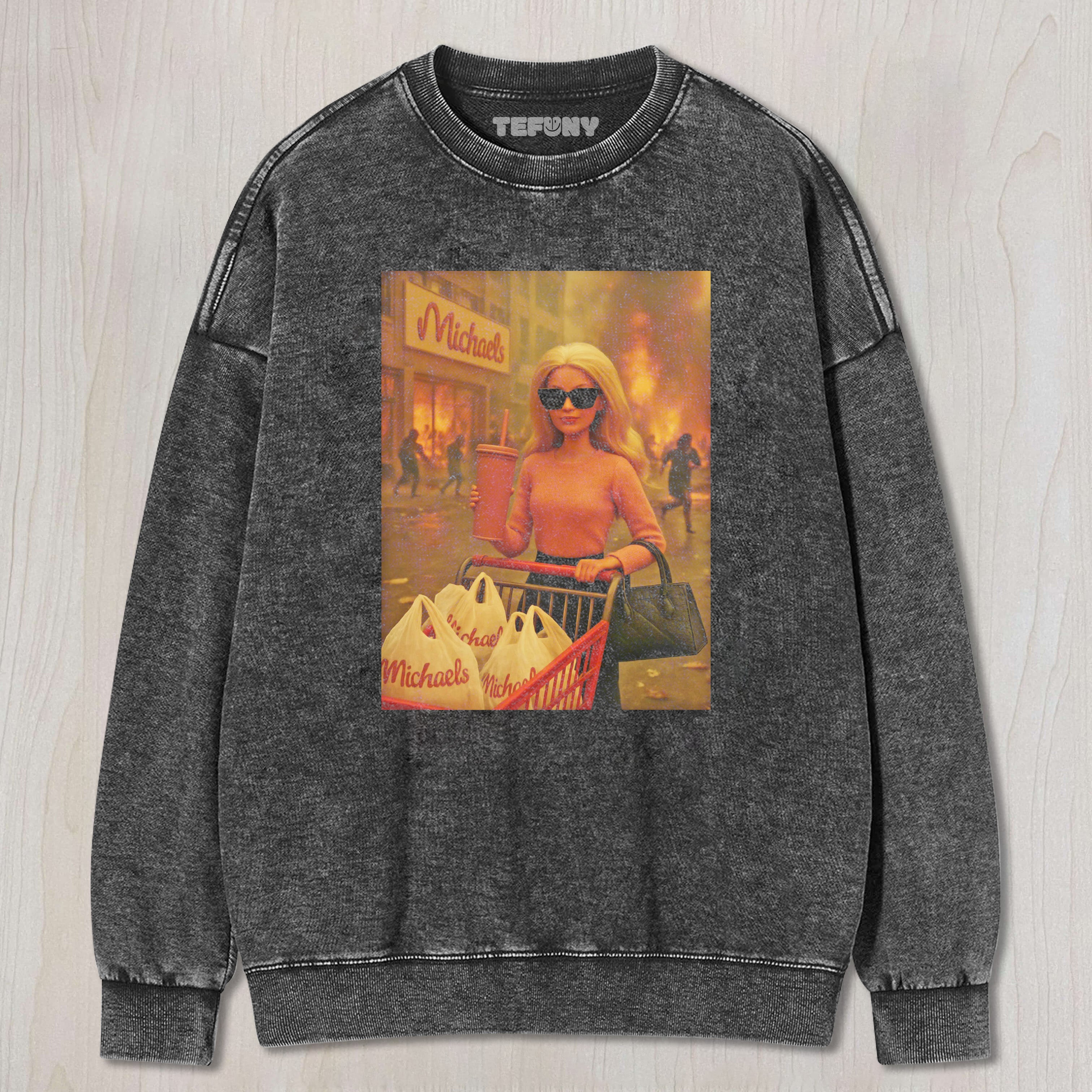 BARBIE SHOPPING DURING WARTIME T-SHIRT & LONG SLEEVES & HOODIES