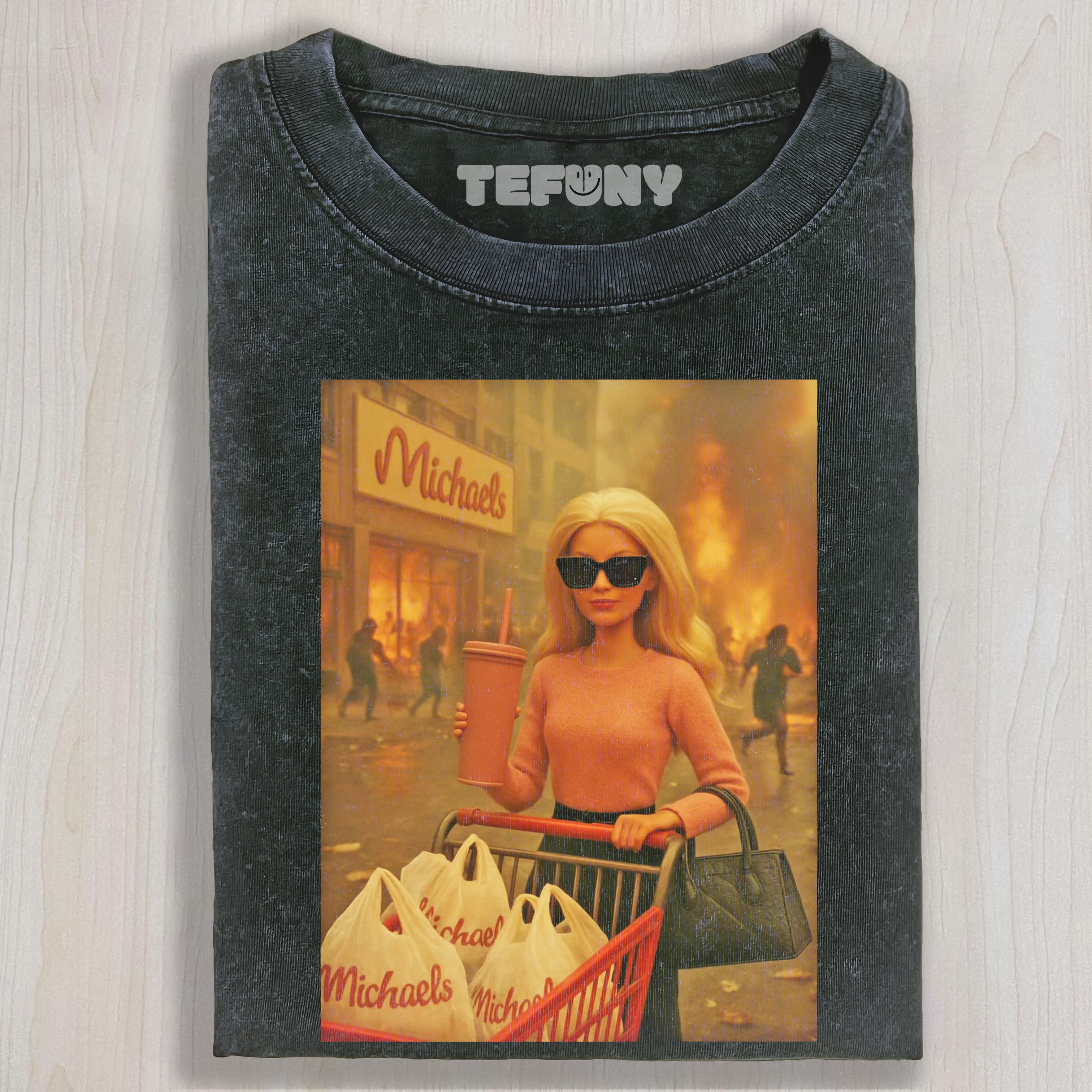 BARBIE SHOPPING DURING WARTIME T-SHIRT & LONG SLEEVES & HOODIES