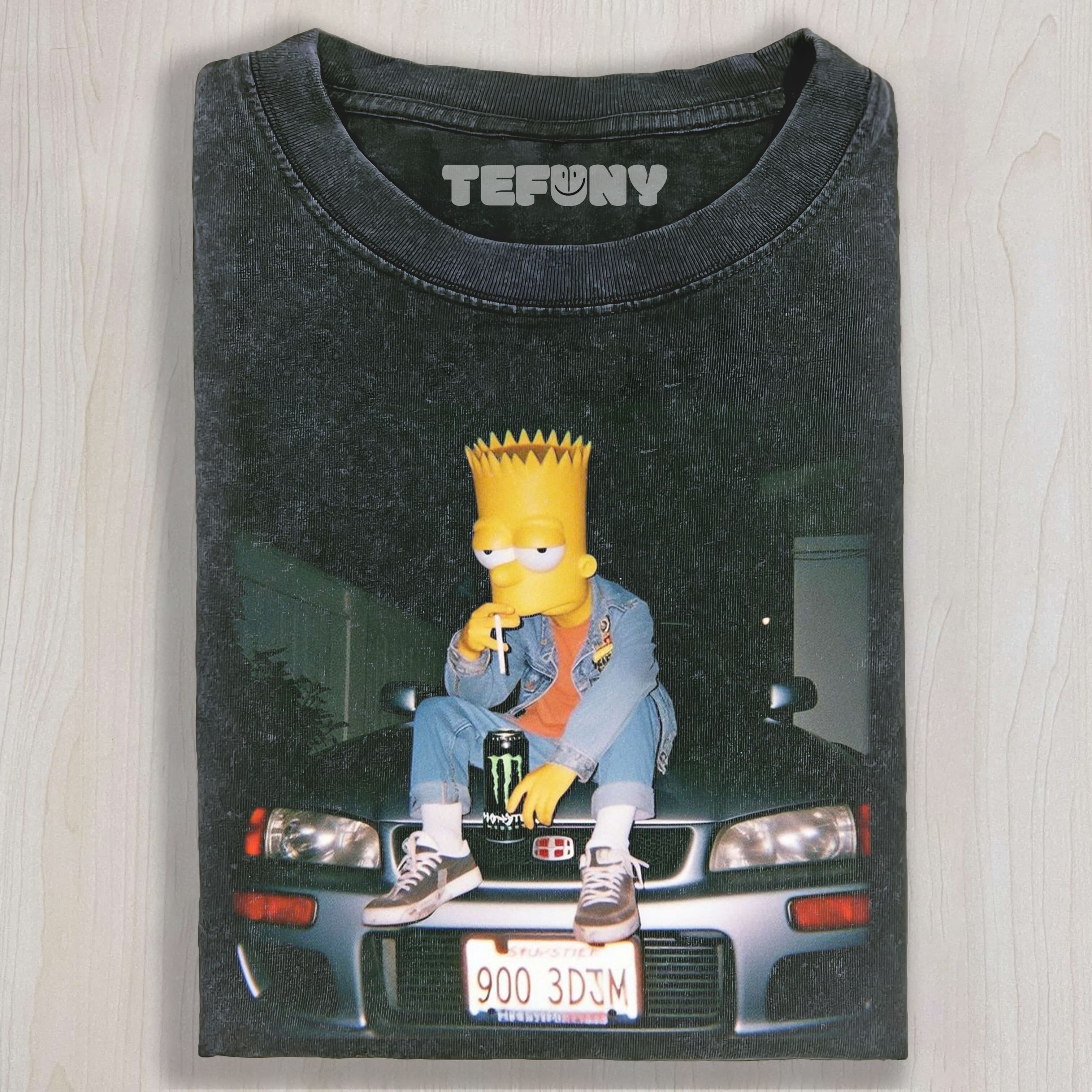 BART SIMPSON SAT ON THE HOOD OF THE CAR TEE & SWEAT & HOOD