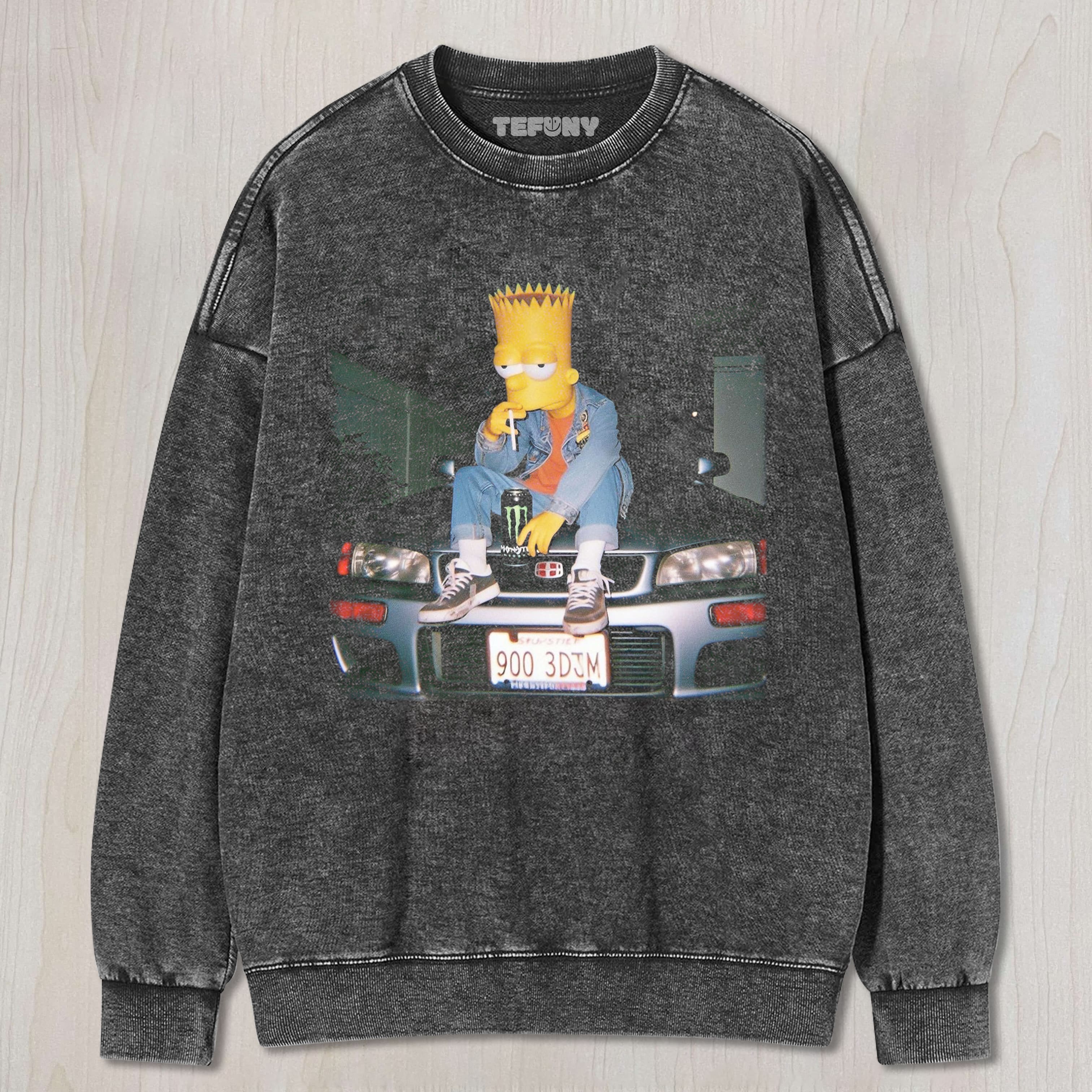 BART SIMPSON SAT ON THE HOOD OF THE CAR TEE & SWEAT & HOOD