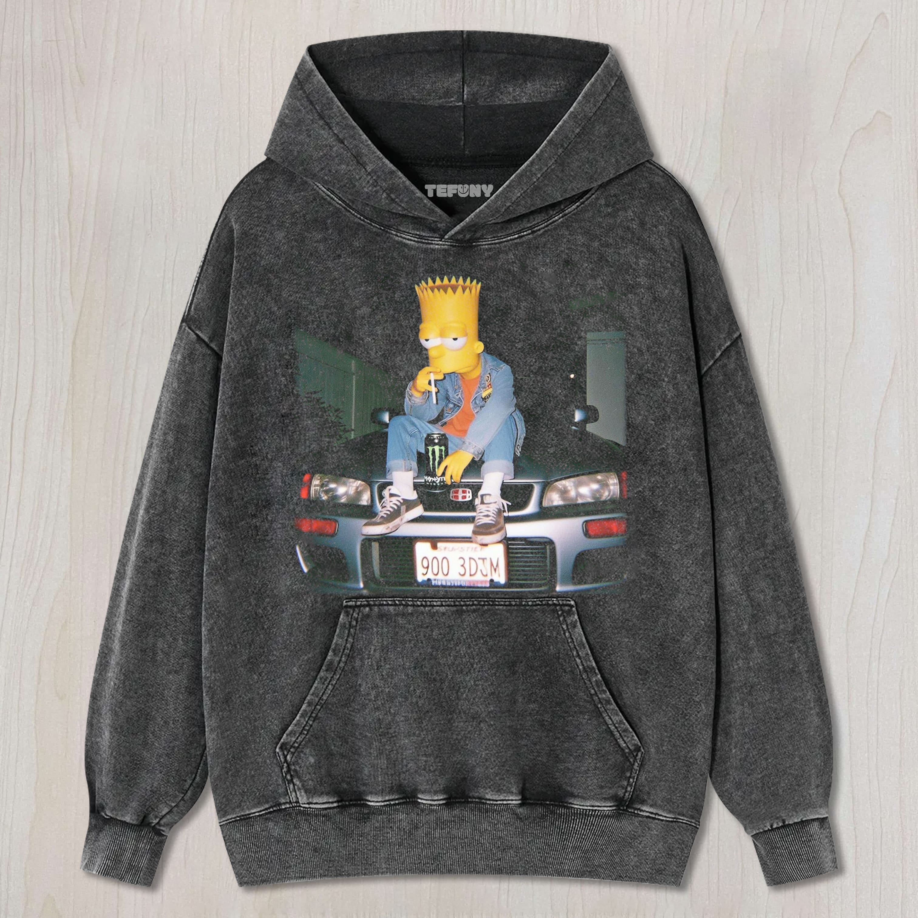 BART SIMPSON SAT ON THE HOOD OF THE CAR TEE & SWEAT & HOOD