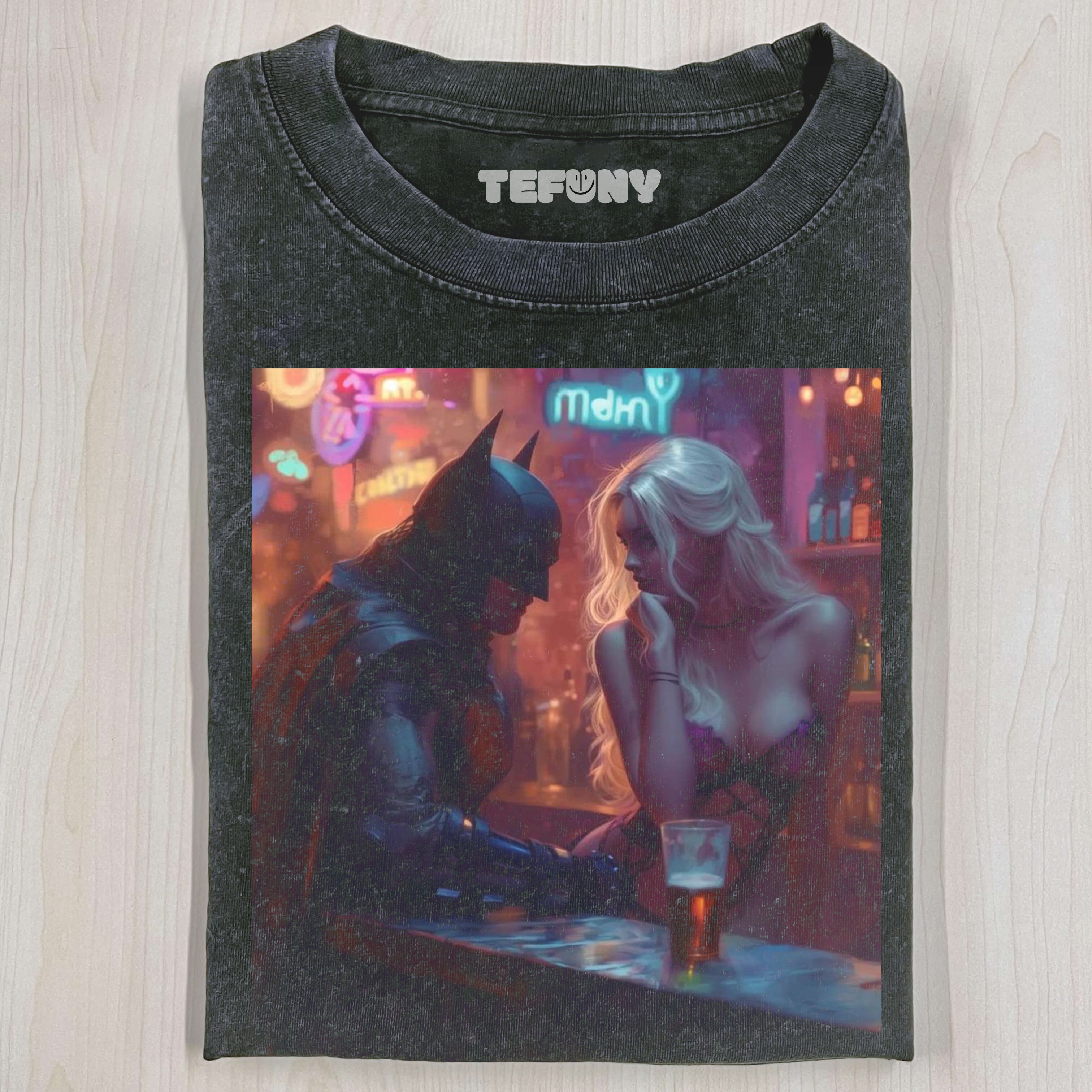 BATMAN IN A BAR T-SHIRT