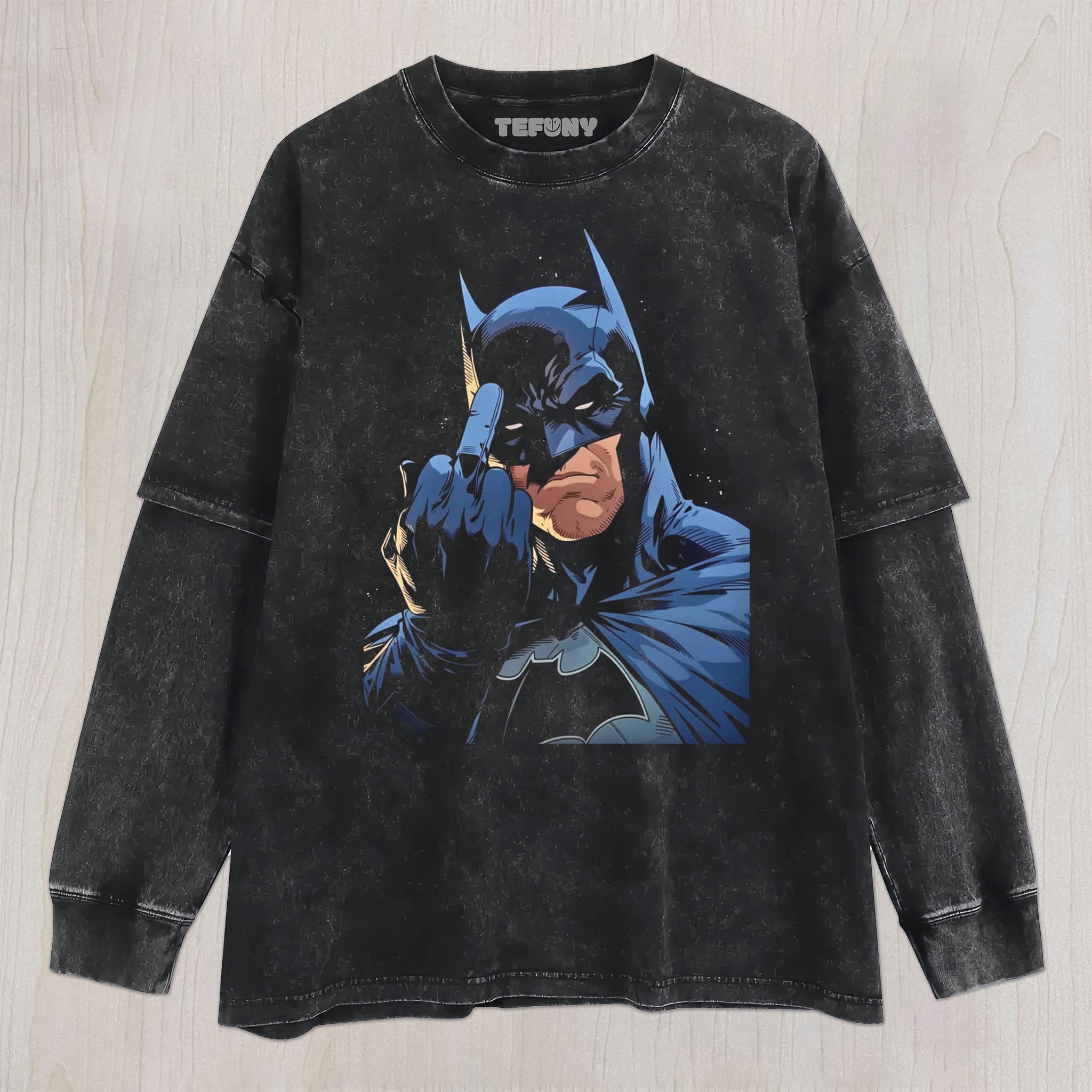BATMIDDLE FINGLE UNISEX TEE, TANK TOP, LAYERED LS, SWEATSHIRT & HOODIE