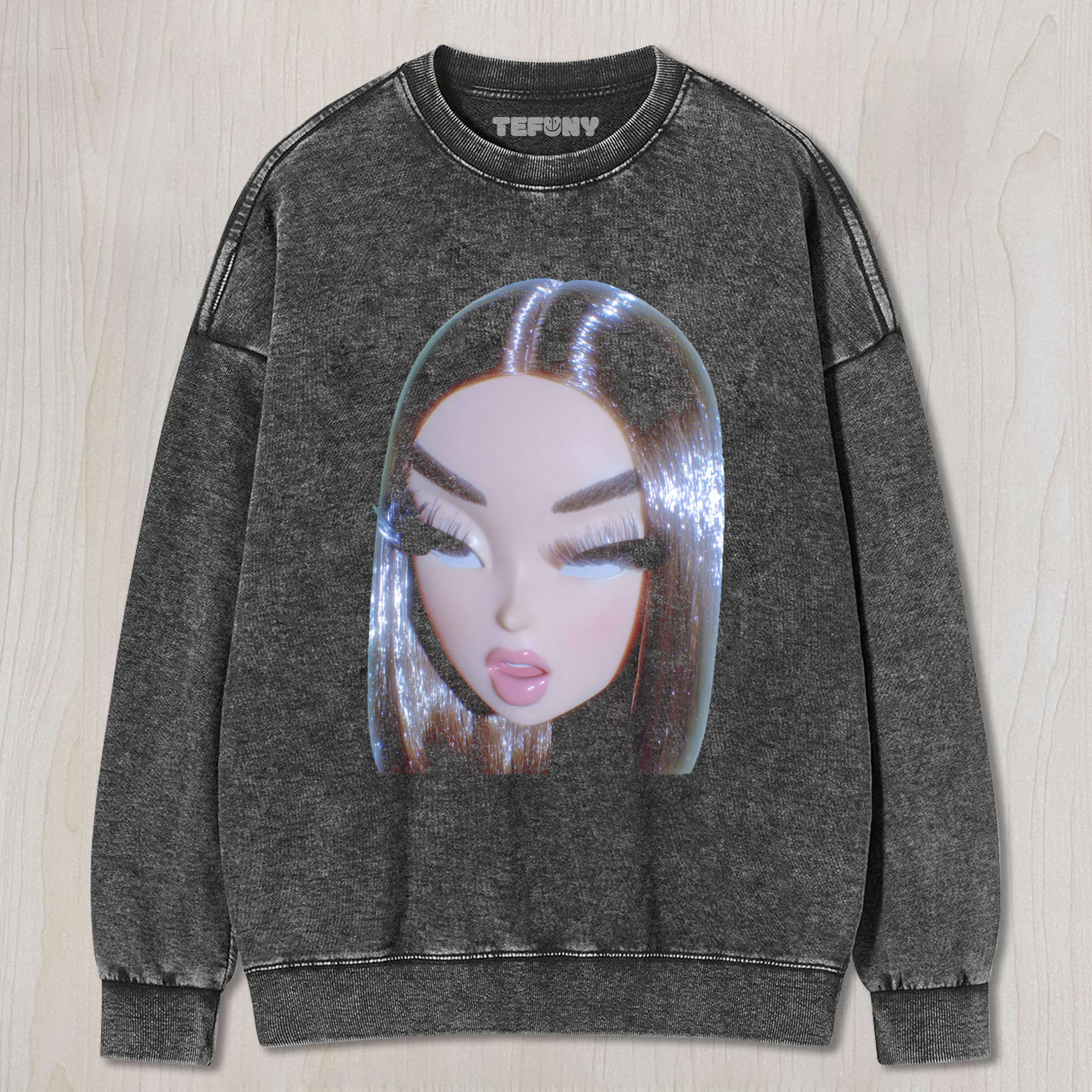 BIG-EYED DOLL ROLLS ITS EYES T-SHIRT & LONG SLEEVES & HOODIES