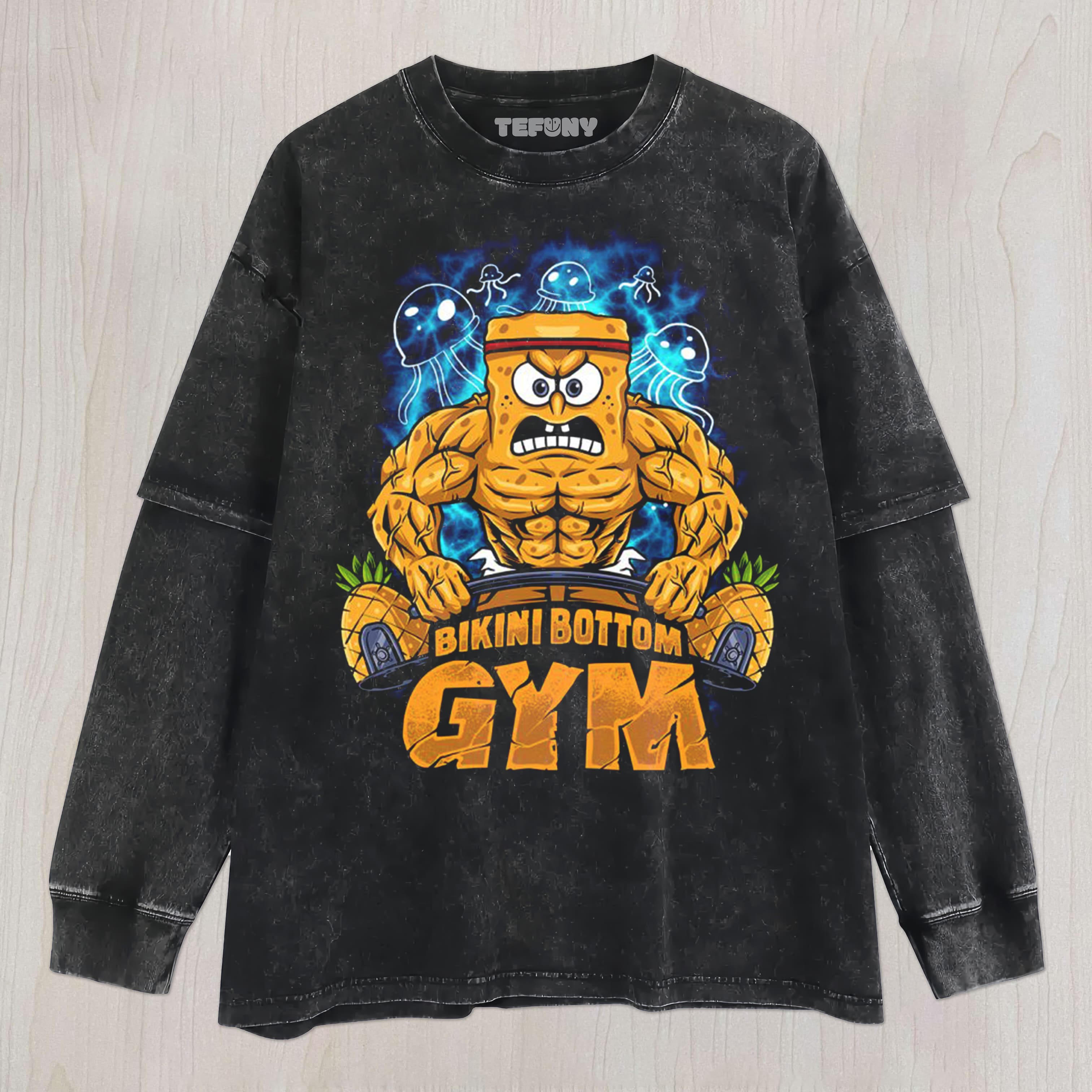 BIKINI BOTTOM GYM UNISEX TEE, TANK TOP, LAYERED LS, SWEATSHIRT & HOODIE