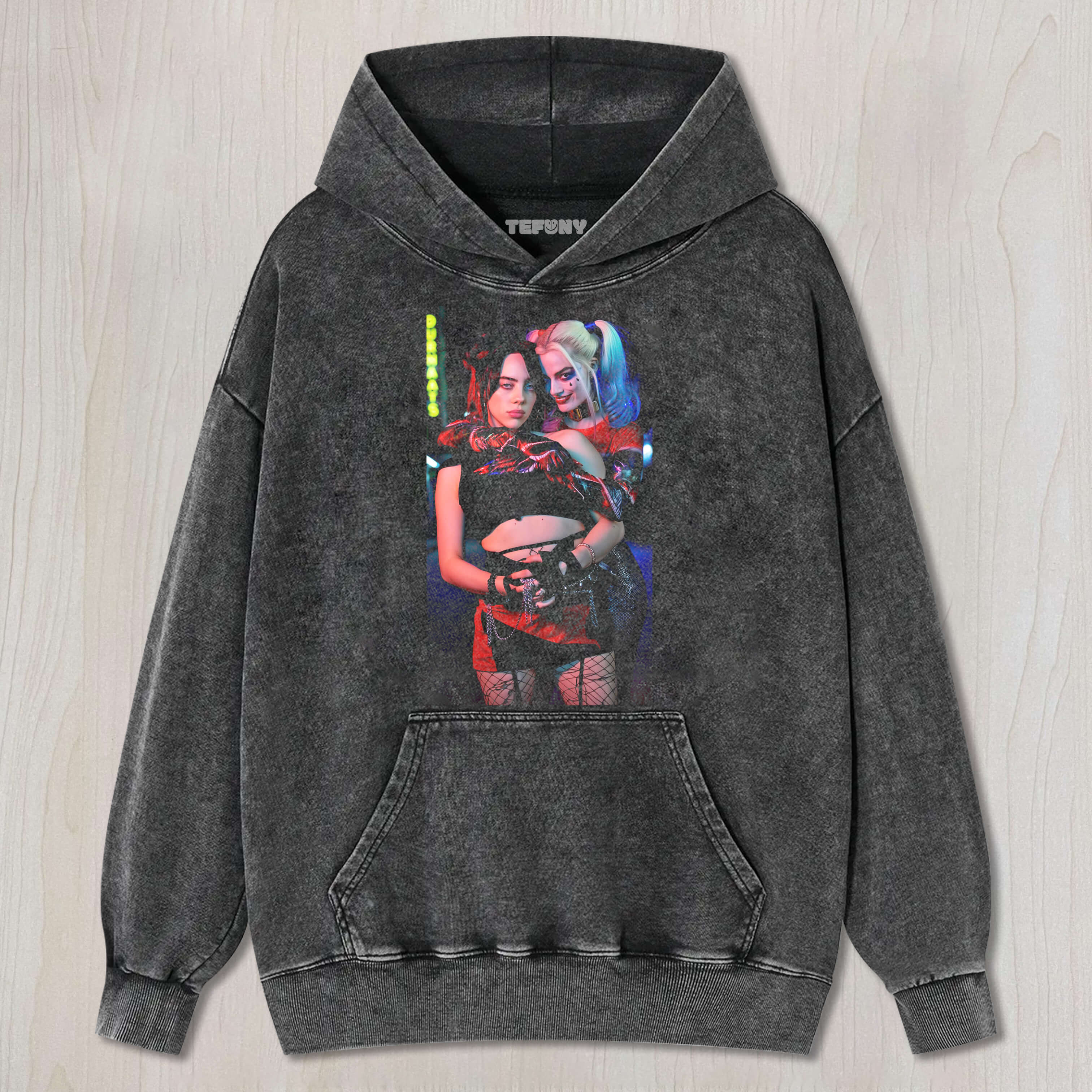 BILLIE EILISH AND HARLEY QUINN V1 TEE & SWEAT & HOOD