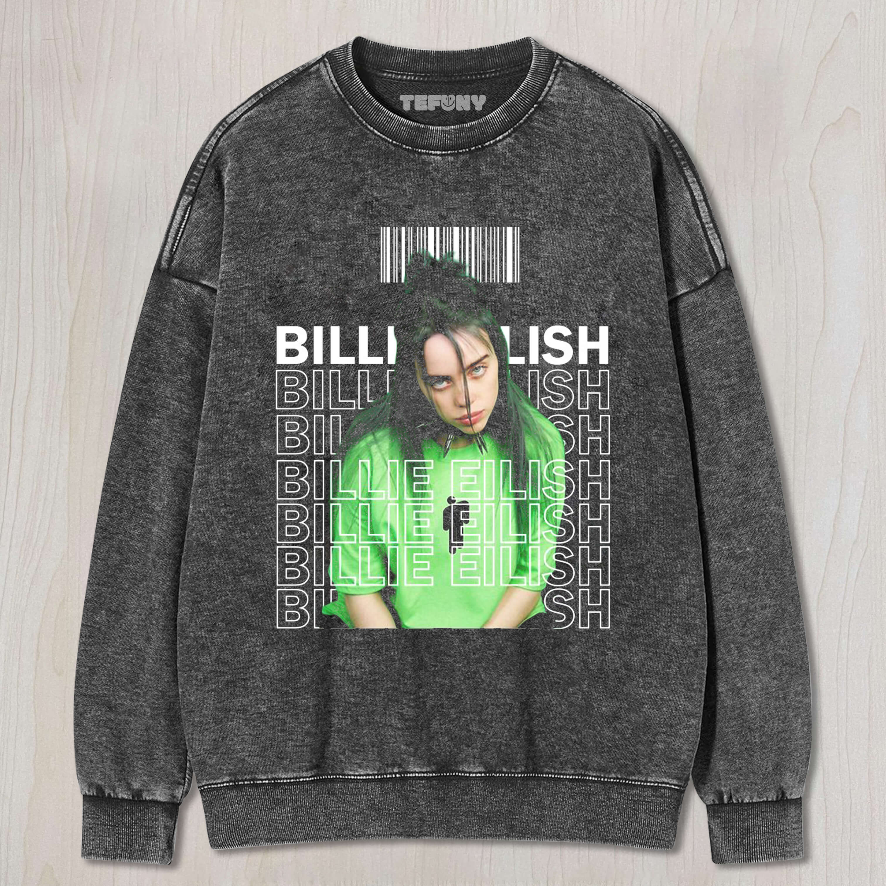 BILLIE EILISH IN GREEN T-SHIRT