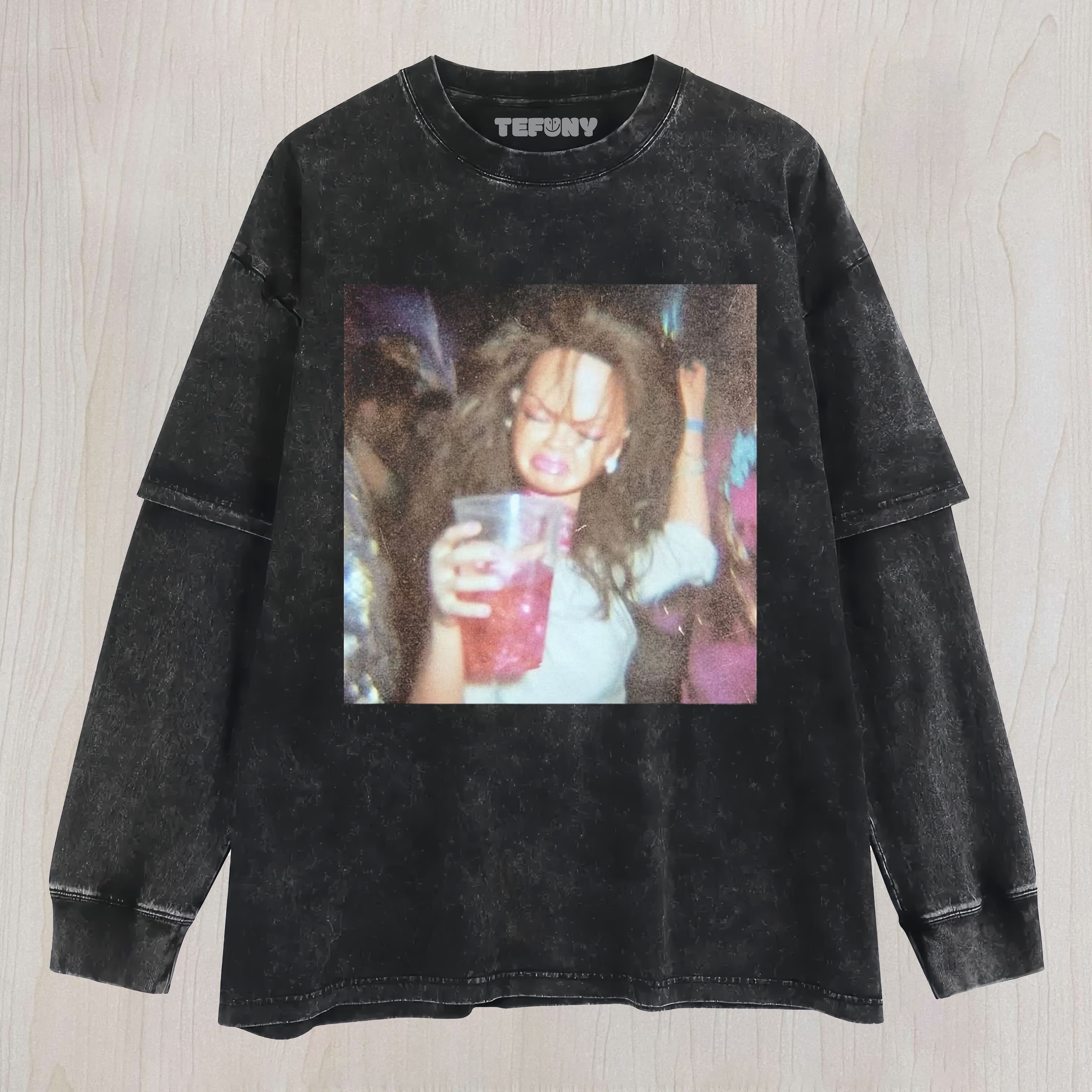 BLACK GIRL DOLL FACEPARTY POV UNISEX TEE, TANK TOP, LAYERED LS, SWEATSHIRT & HOODIE