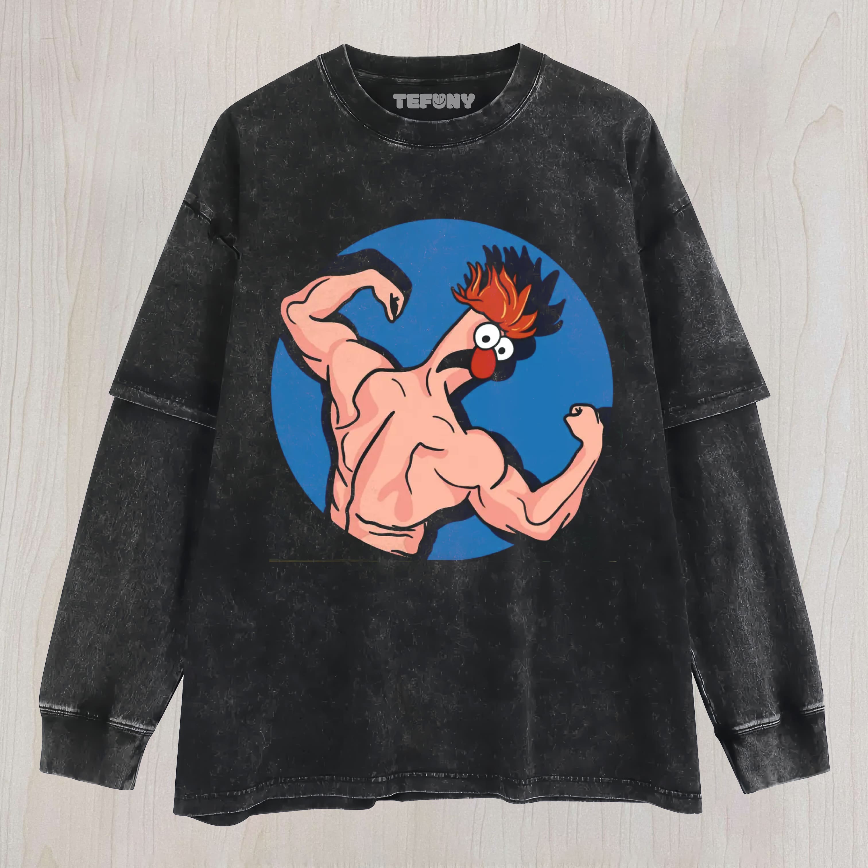 BUFF BEAKER MUPPET GYM PARODY UNISEX TEE, TANK TOP, LAYERED LS, SWEATSHIRT & HOODIE