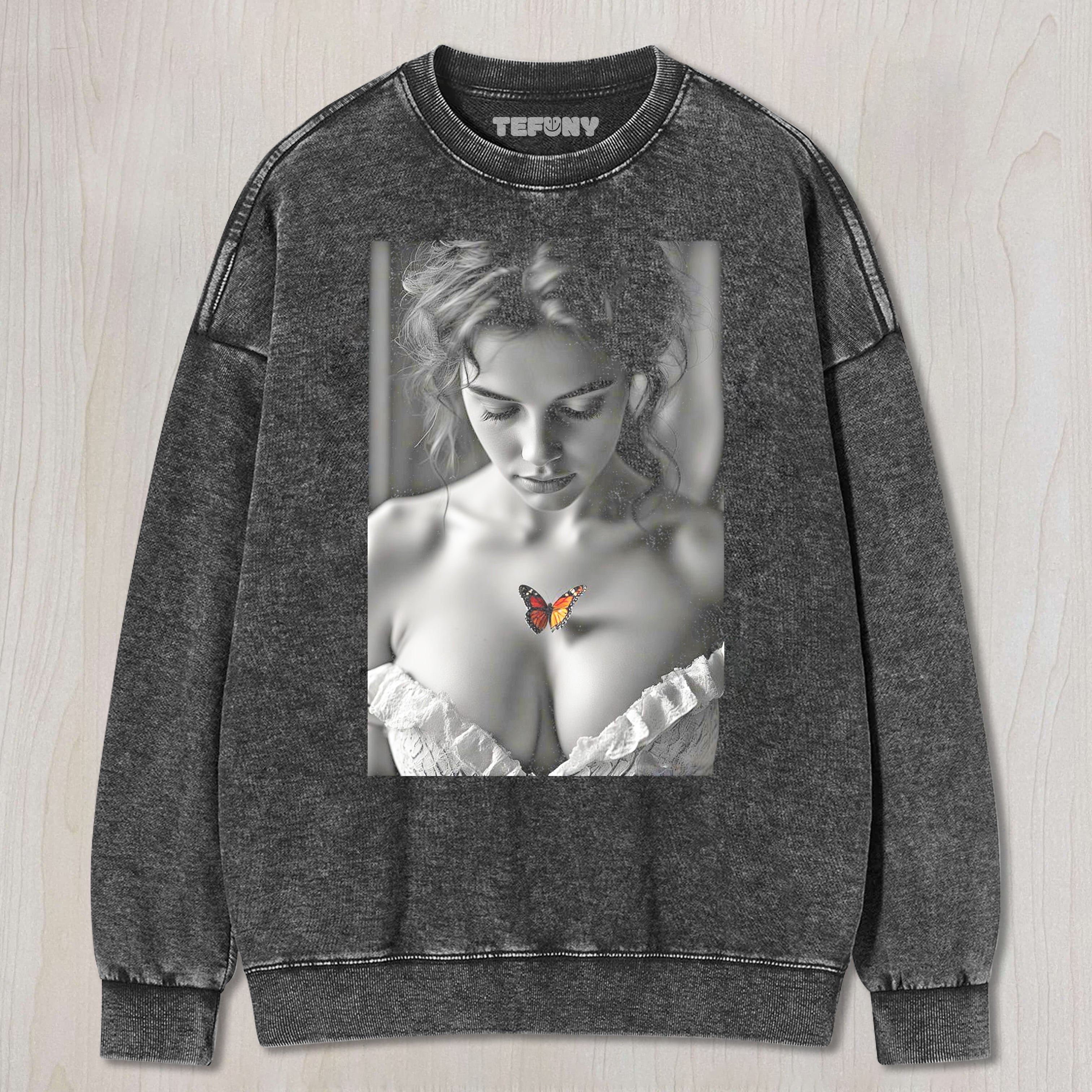 BUTTERFLY FLEW TO MY CHEST T-SHIRT