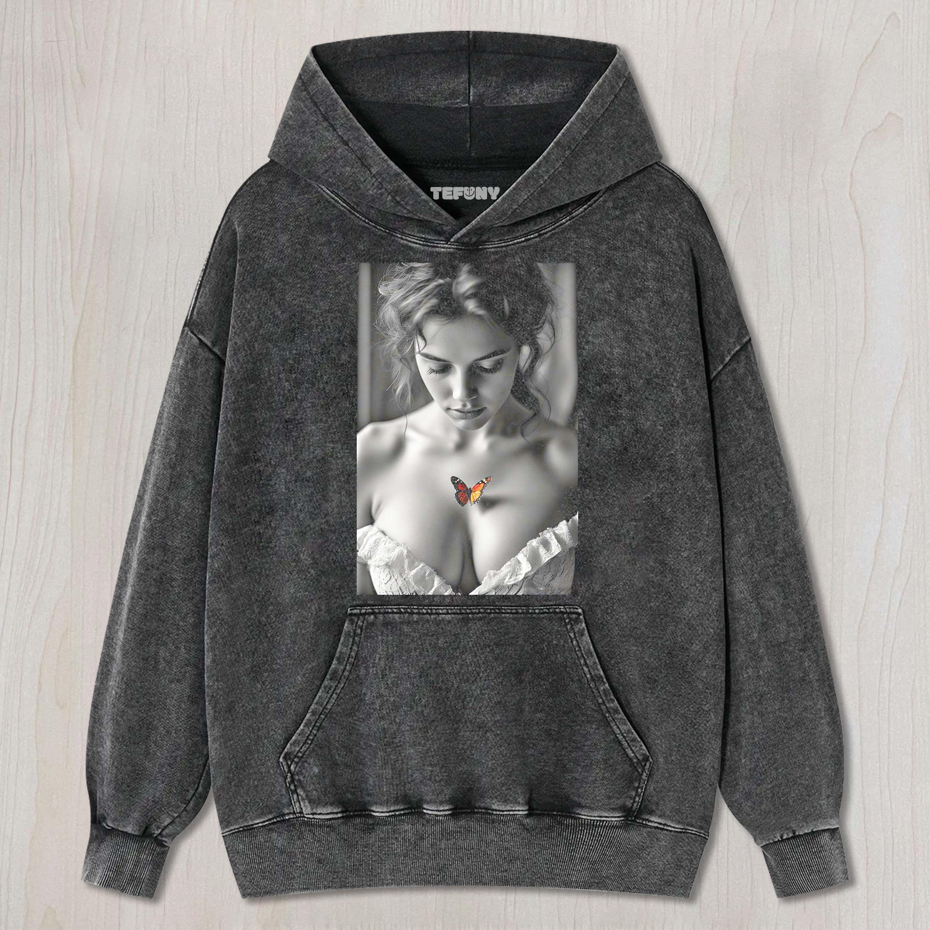 BUTTERFLY FLEW TO MY CHEST T-SHIRT