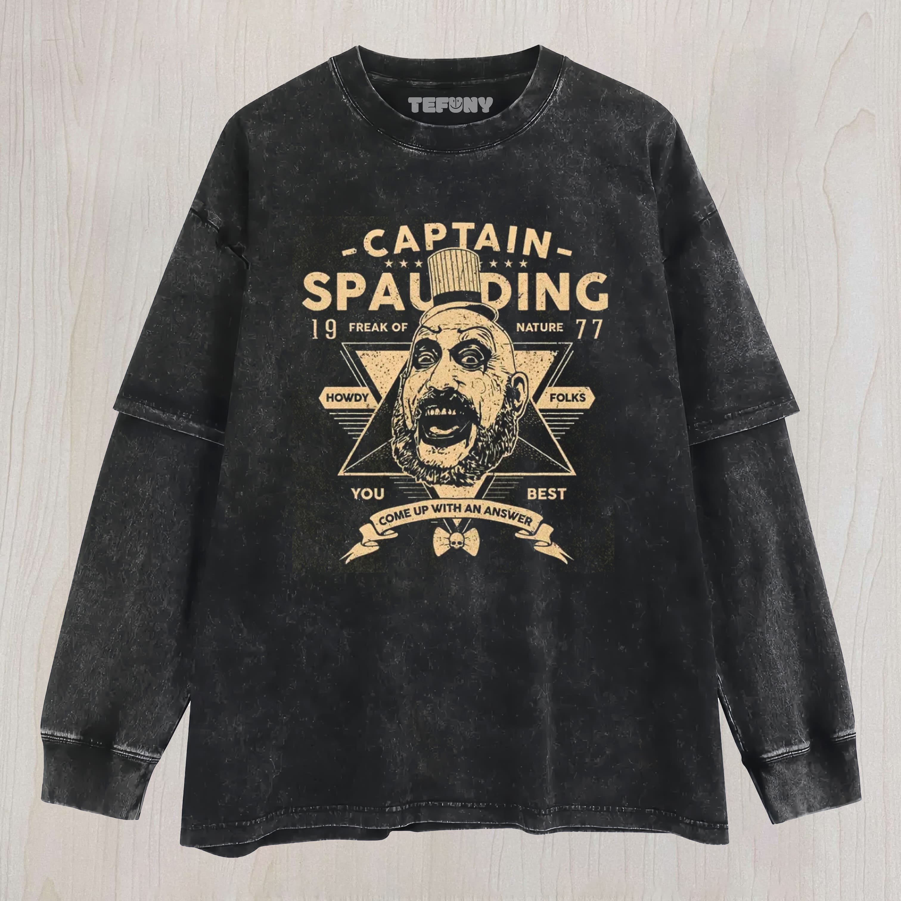 CAPTAIN SPAULDING HORROR UNISEX TEE, TANK TOP, LAYERED LS, SWEATSHIRT & HOODIE