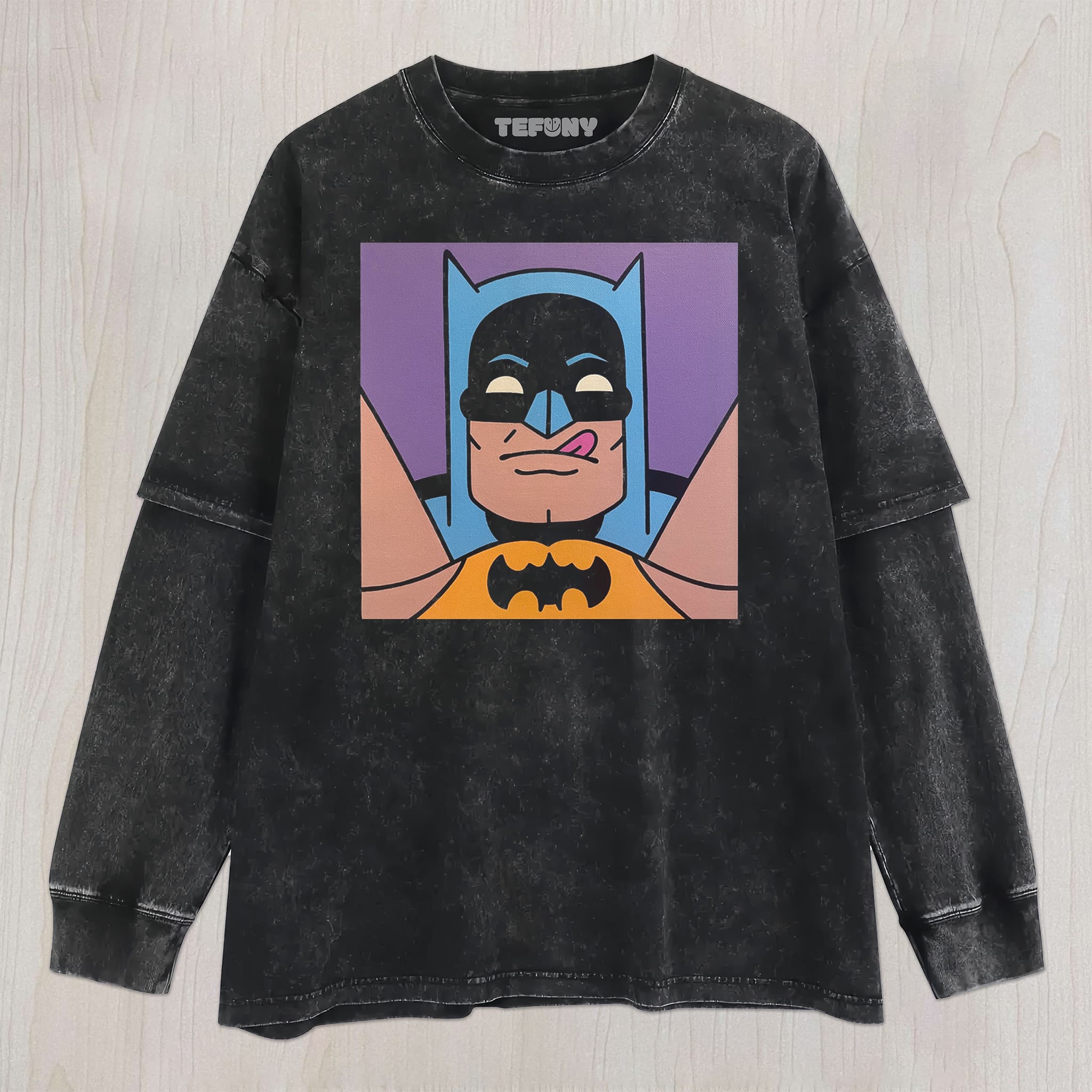 CARTOON BAT FUNNY MEME UNISEX TEE, TANK TOP, LAYERED LS, SWEATSHIRT & HOODIE