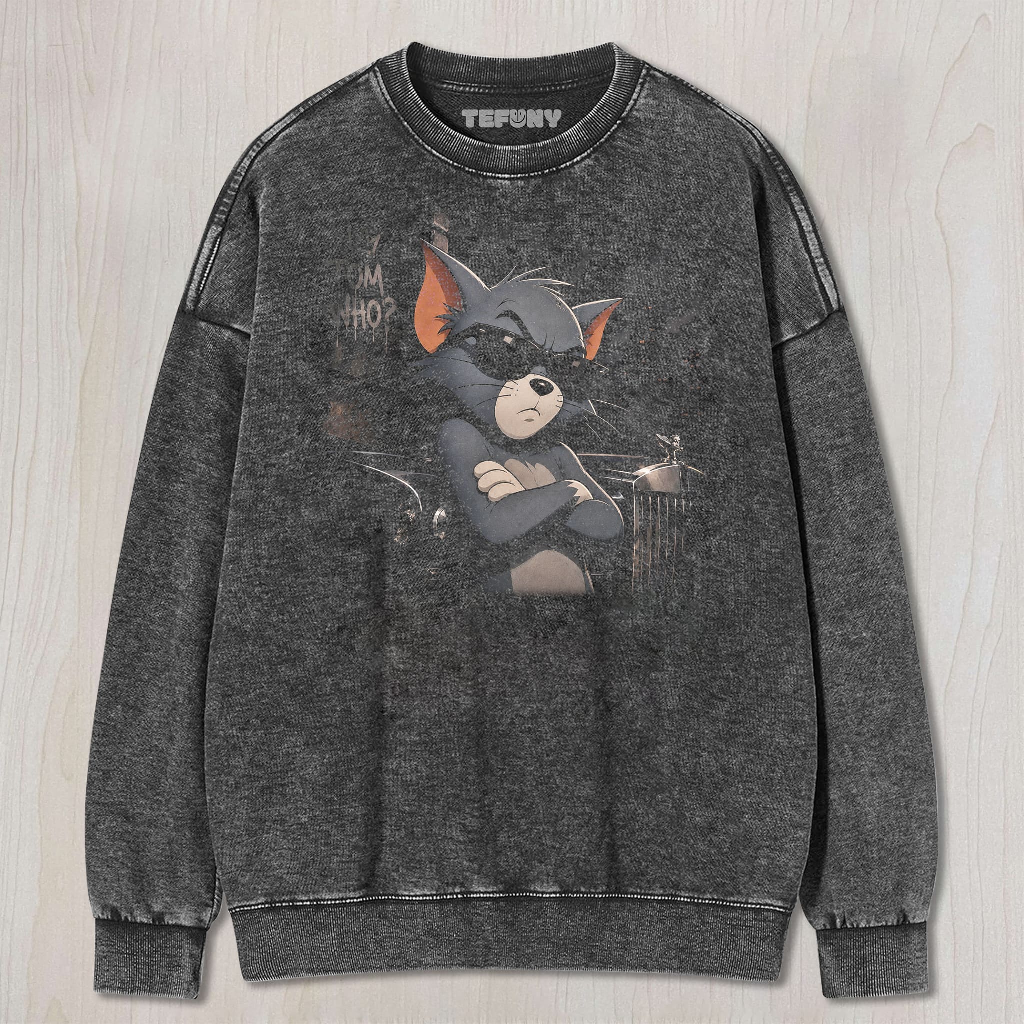 CARTOON CAT UNISEX TEE, TANK TOP, LAYERED LS, SWEATSHIRT & HOODIE